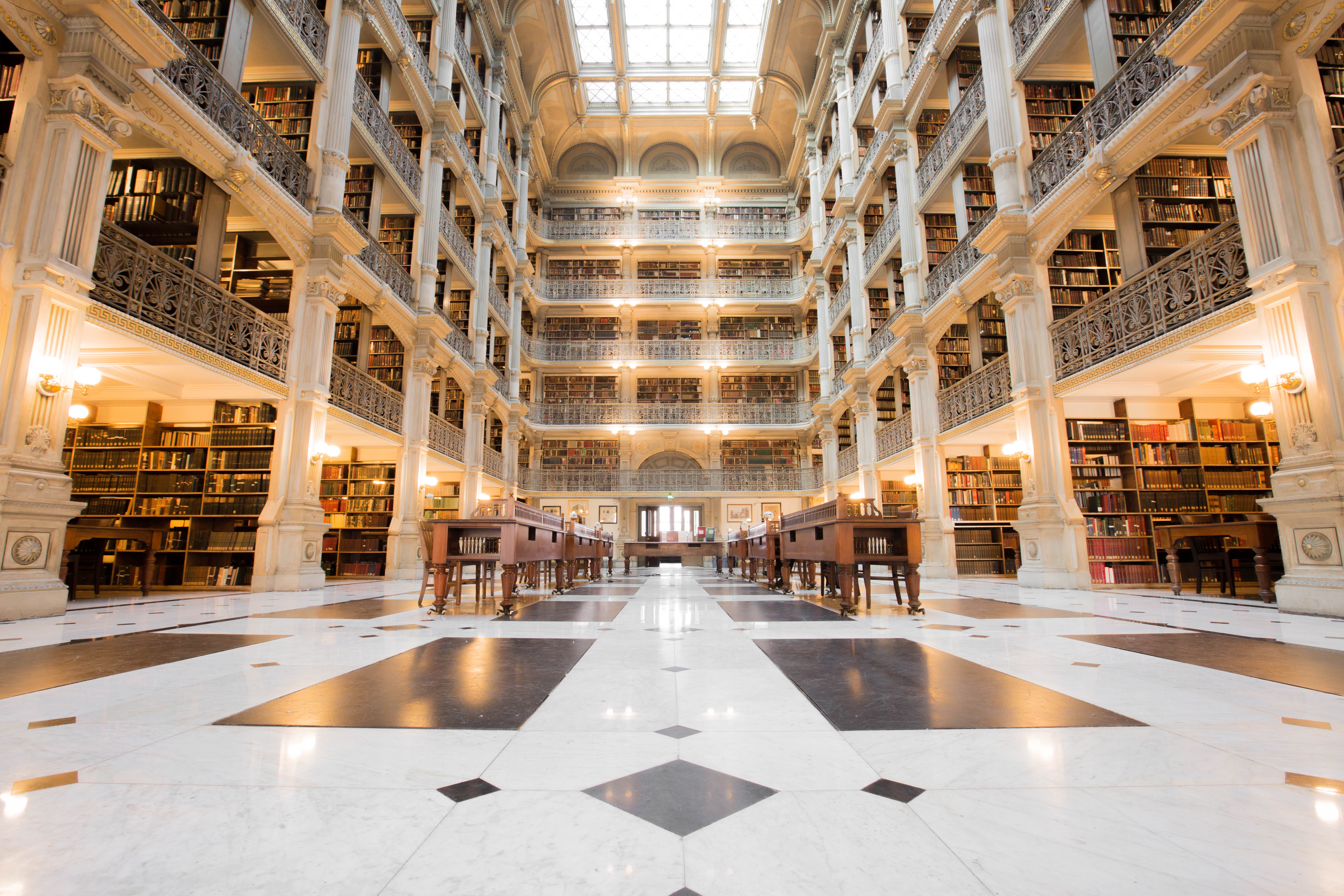 modern, luxury, arcade, business, library, flooring, people, publication, united states, architecture, entrance hall, indoors, built structure, bookshelf, HD Wallpaper