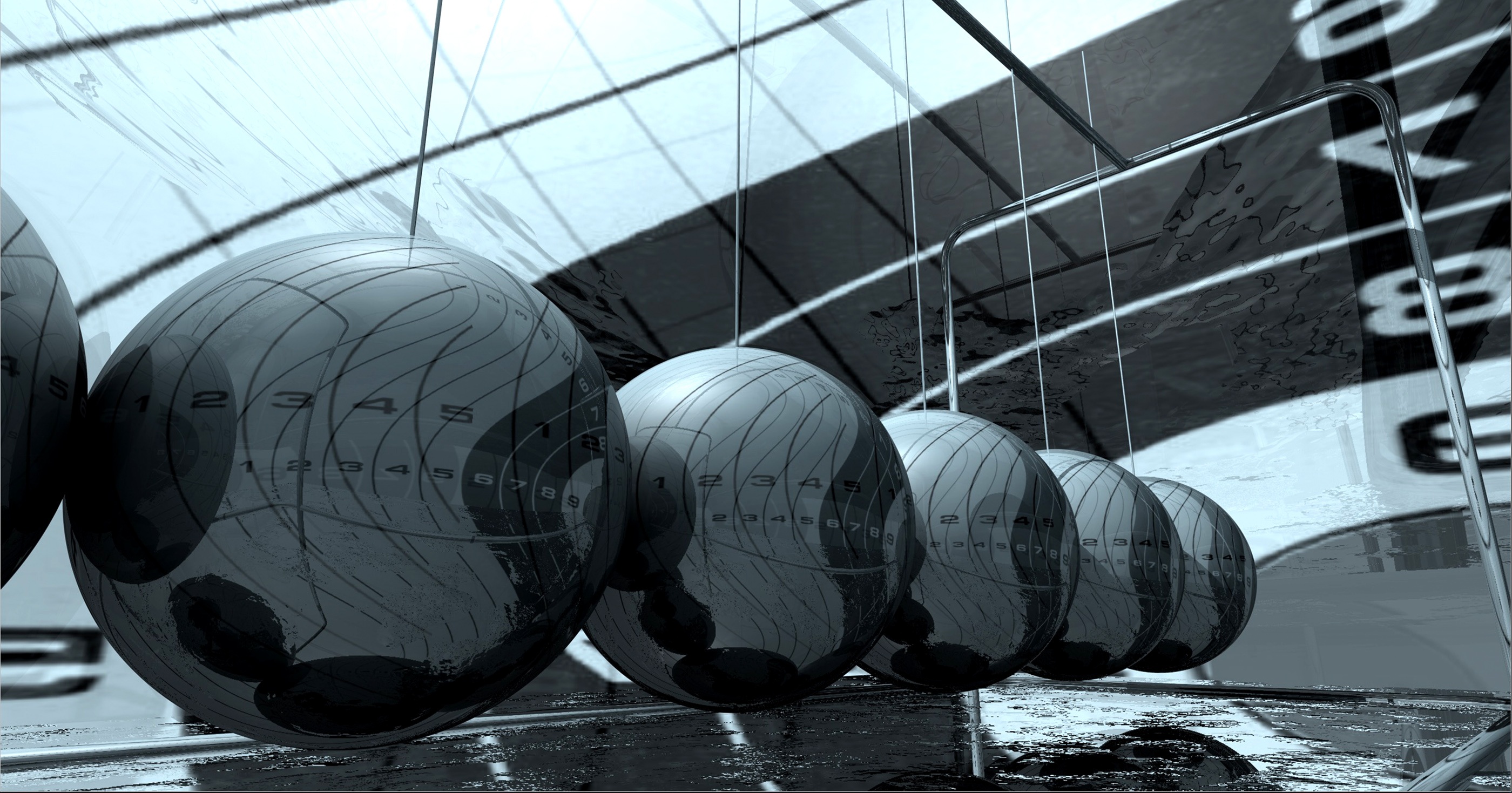 close-up, metal, architecture, glass - material, industry, day, high-tech, chrome, newton, shape, water, s, travel, nature, cradle, model, balls, no people, HD Wallpaper
