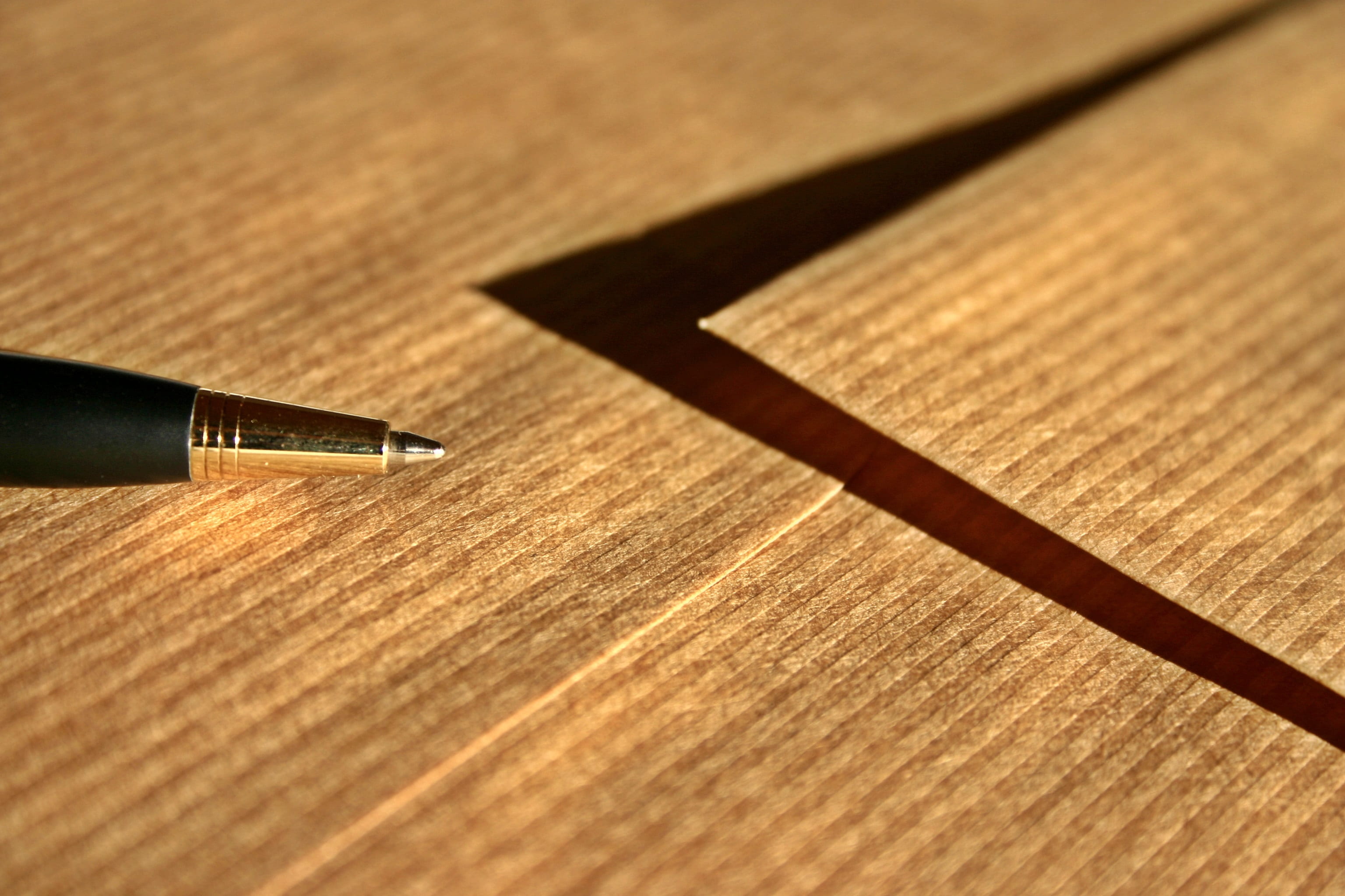 gold colored, 2K, close-up, writing instrument, office, post, coolie, nib, envelope, table, indoors, fountain pen, paper, antique, business, no people, HD Wallpaper