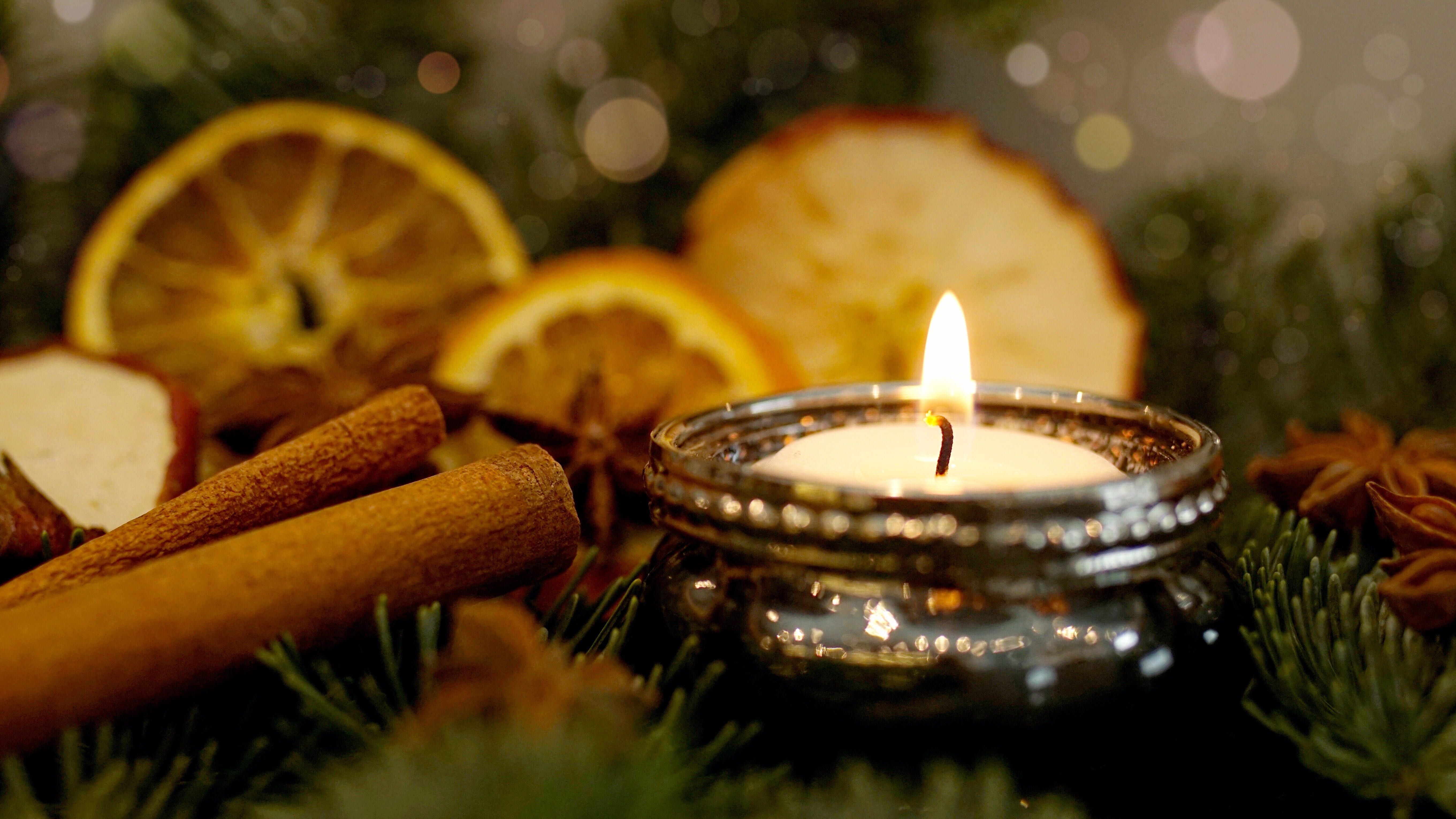 tealight, healthy lifestyle, christmas, alternative medicine, fragrance, spice, cinnamon stick, cinnamon, floating on water, emotional, holder, brown, no people, HD Wallpaper