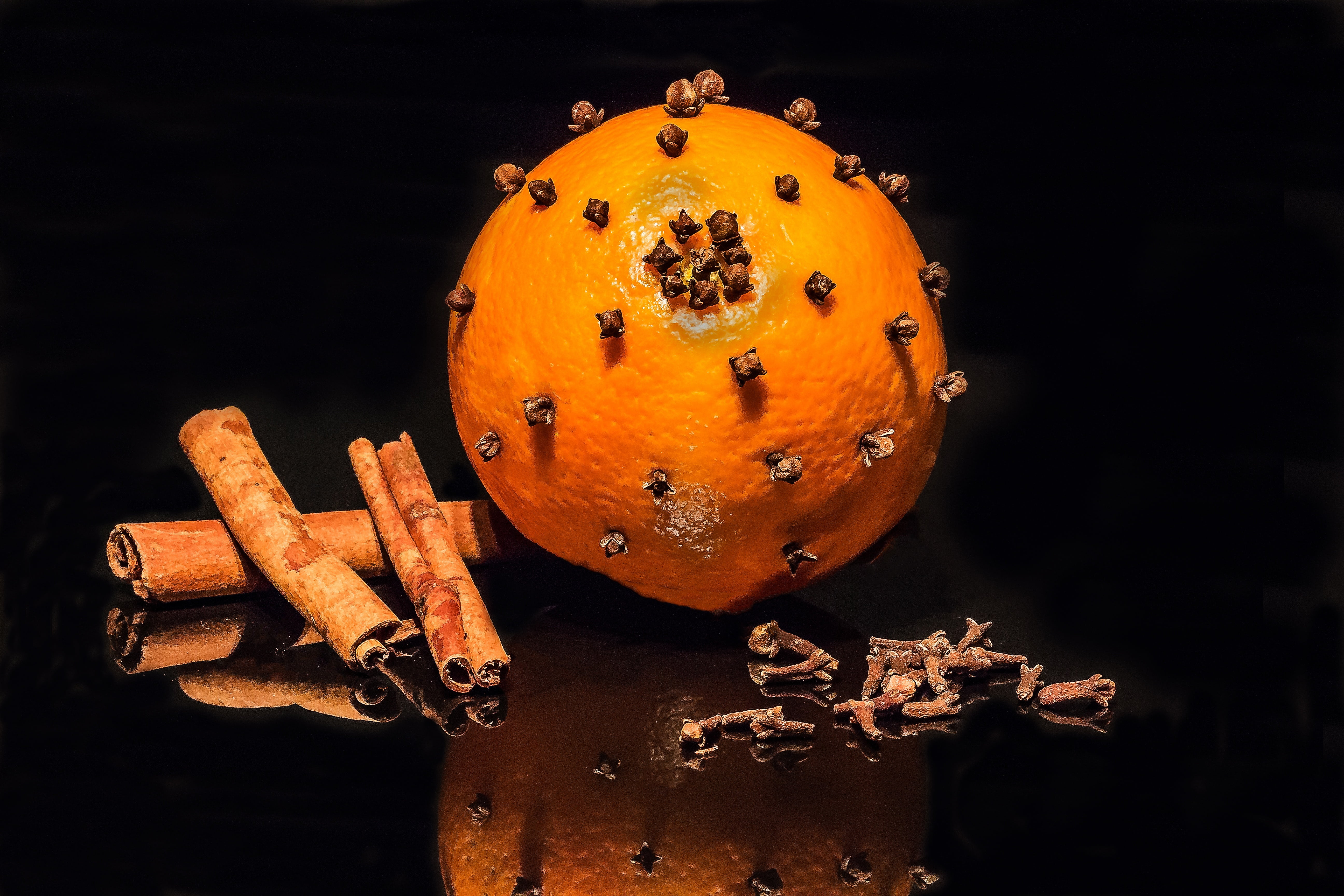 pumpkin, halloween, art and craft, nature, healthy eating, creativity, black background, still life, advent, wellbeing, cloves, day, christmas, food, celebration, HD Wallpaper