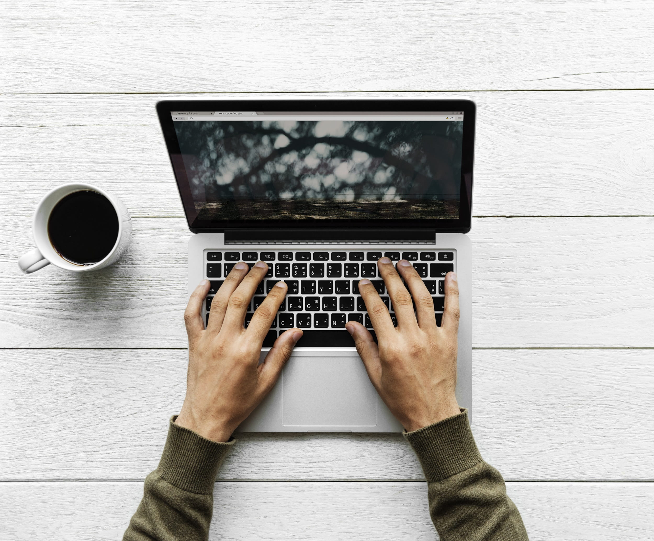 device, wooden, social media, media, human hand, browsing, white, leisure, man, computer equipment, digital, mug, person, body part, pro, using, notebook, HD Wallpaper