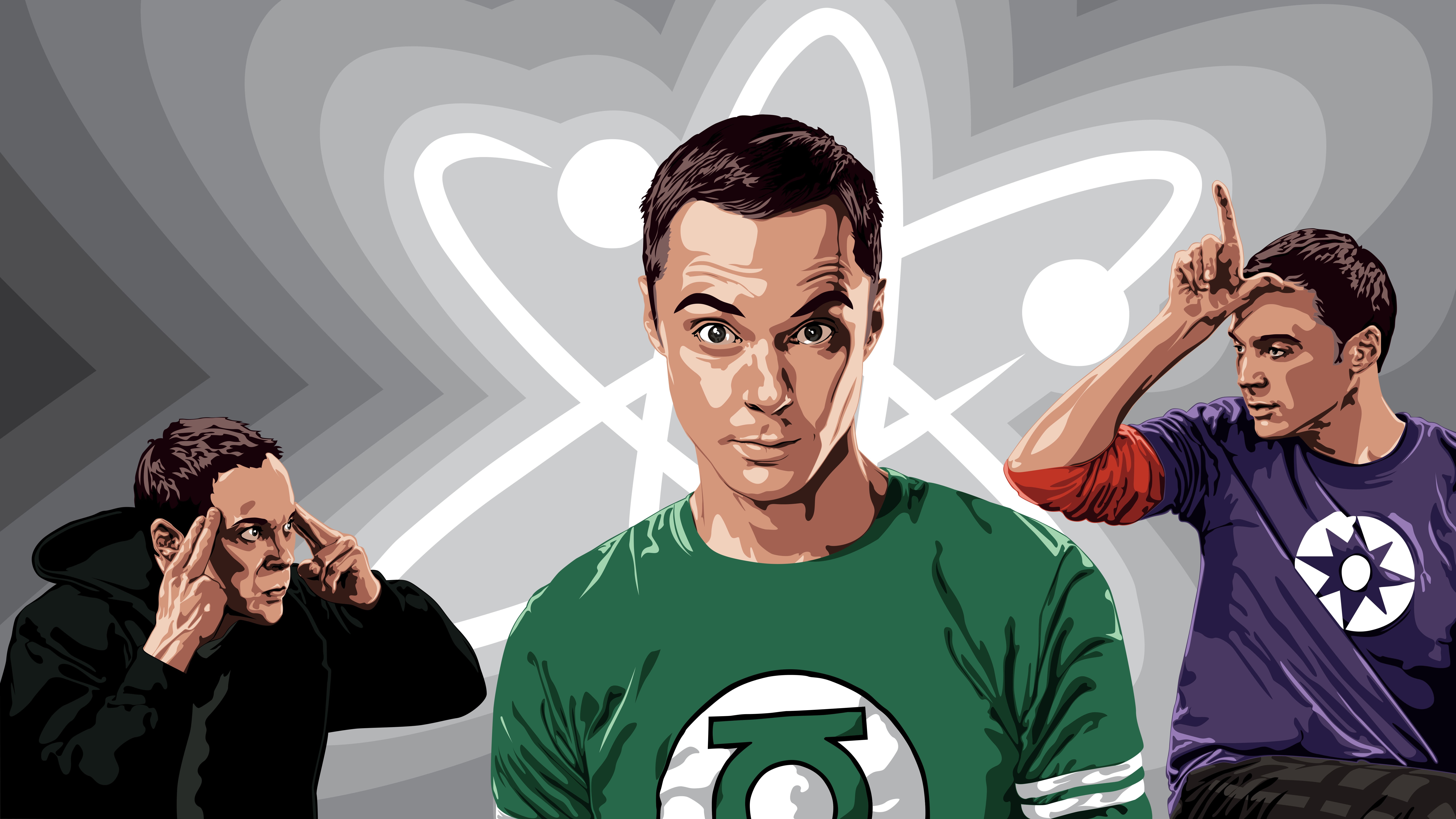 looking at camera, 8K, young men, front view, young adult, couple - relationship, togetherness, adult, portrait, indoors, TV, men, The Big Bang Theory, HD Wallpaper