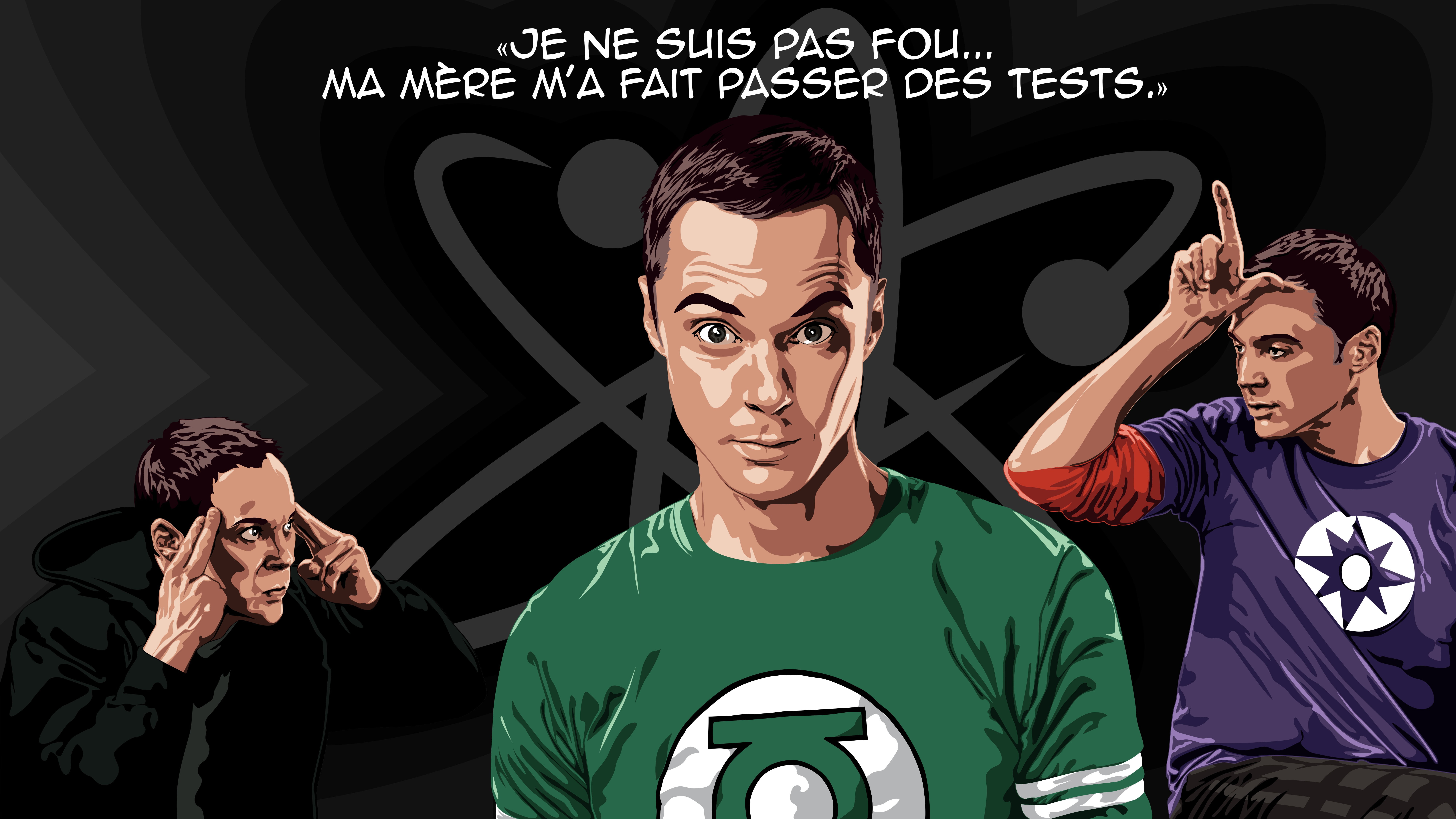 The Big Bang Theory, front view, casual clothing, Sheldon Cooper, arms raised, young men, quote, lifestyles, young women, teenager, people, men, text, real people, HD Wallpaper