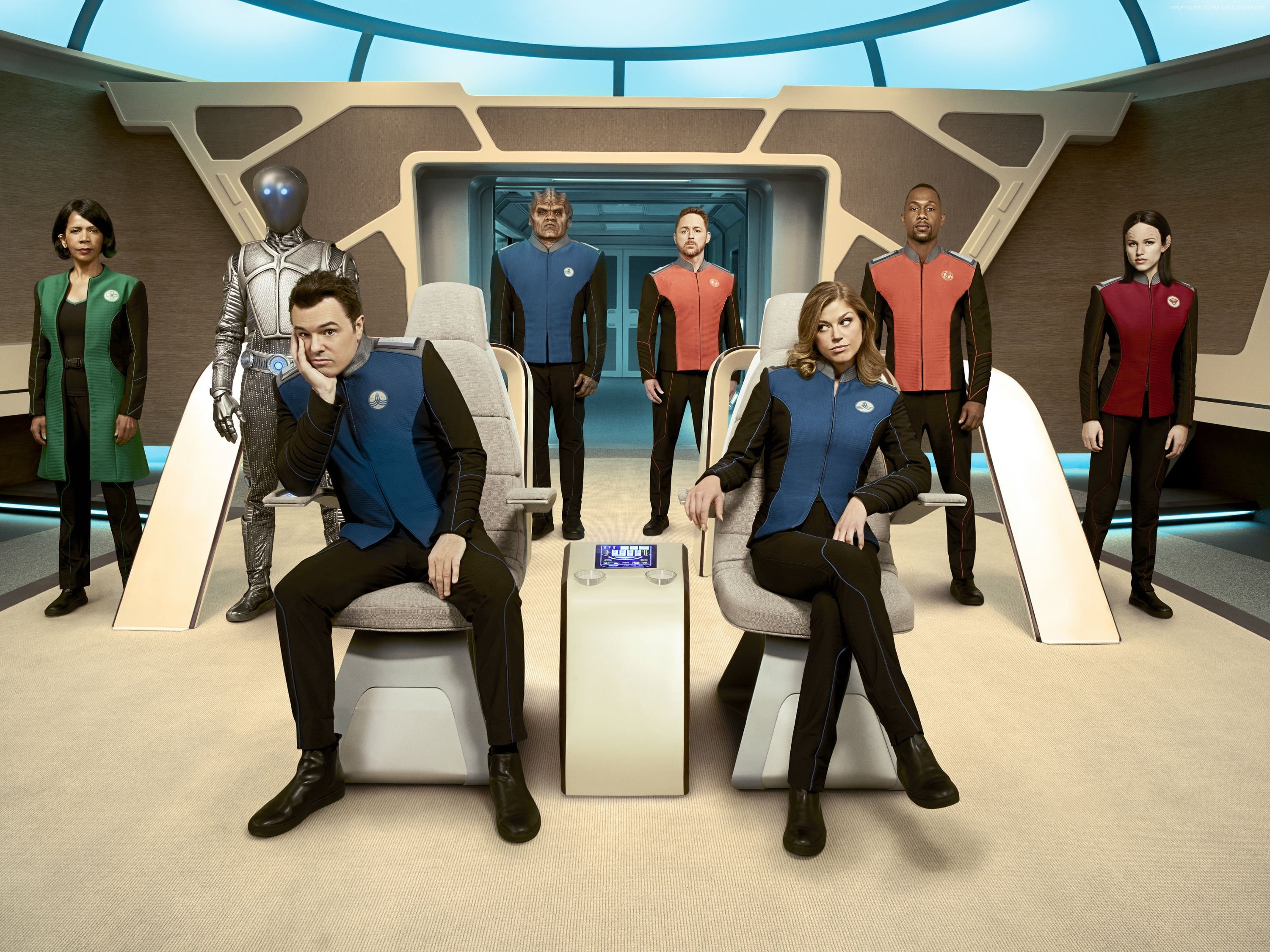 Seth MacFarlane, The Orville, Penny Johnson Jerald, Halston Sage, 2K, best tv series, Christine Corpuz, HD Wallpaper