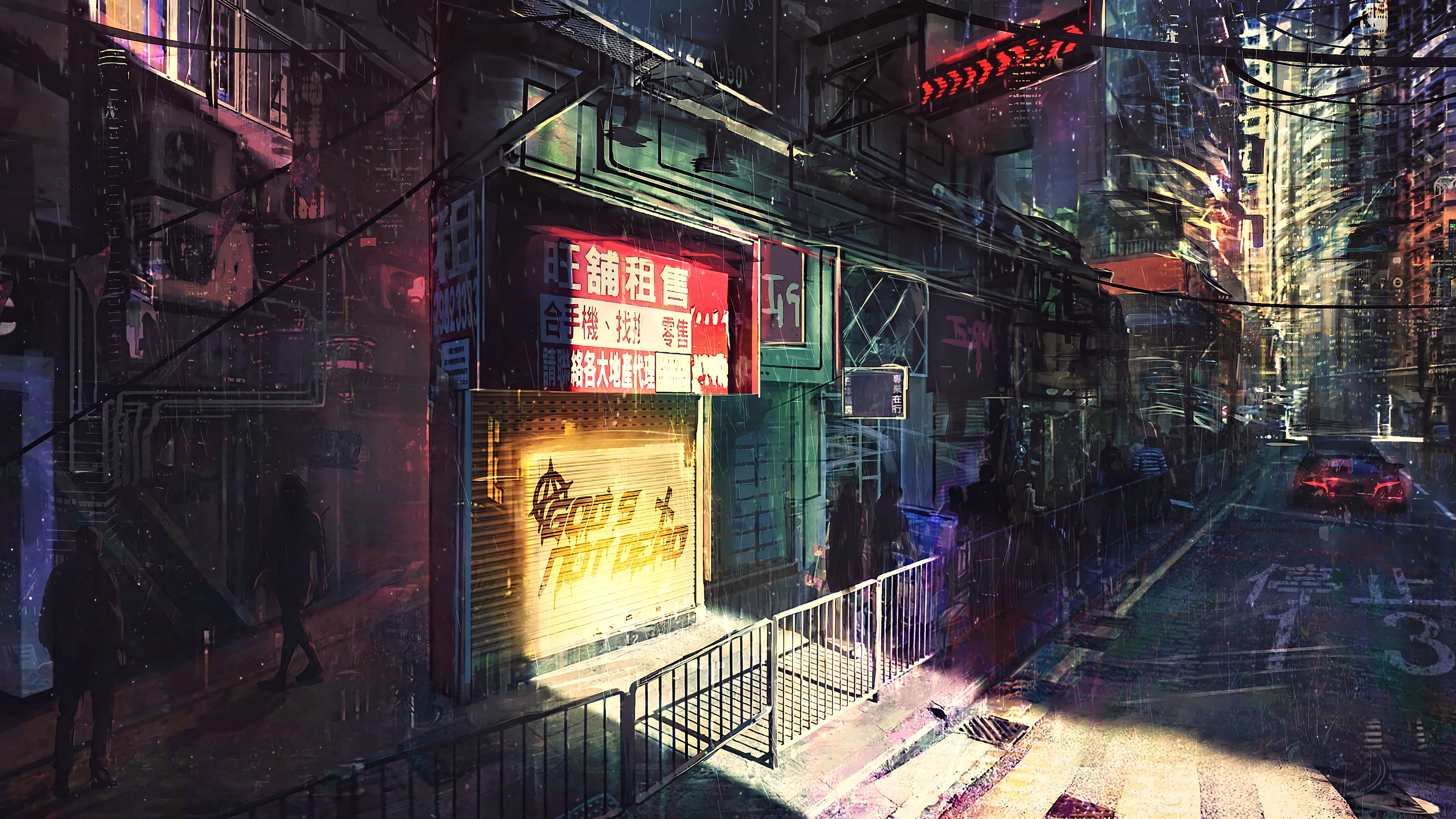 street, fantasy art, cityscape, 3D, CGI, architecture, urban, concept art, city, 4K, futuristic, artwork, digital art, cyberpunk, road, fan art, science fiction, HD Wallpaper
