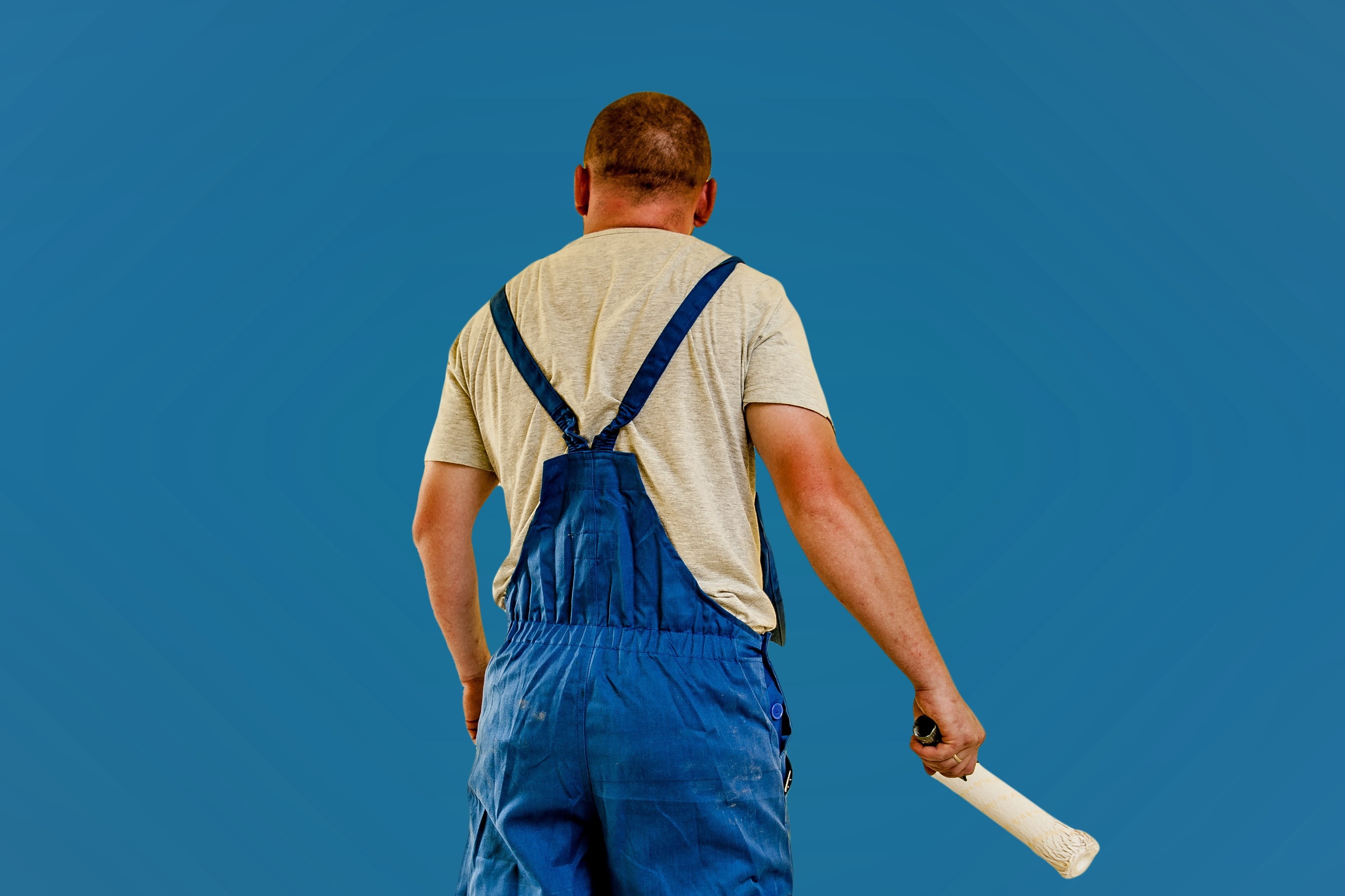 job, clear sky, one person, painter, renovate, three quarter length, paint, males, wall, upholsterers, shorts, house painter, delete, adult, housebuilding, HD Wallpaper