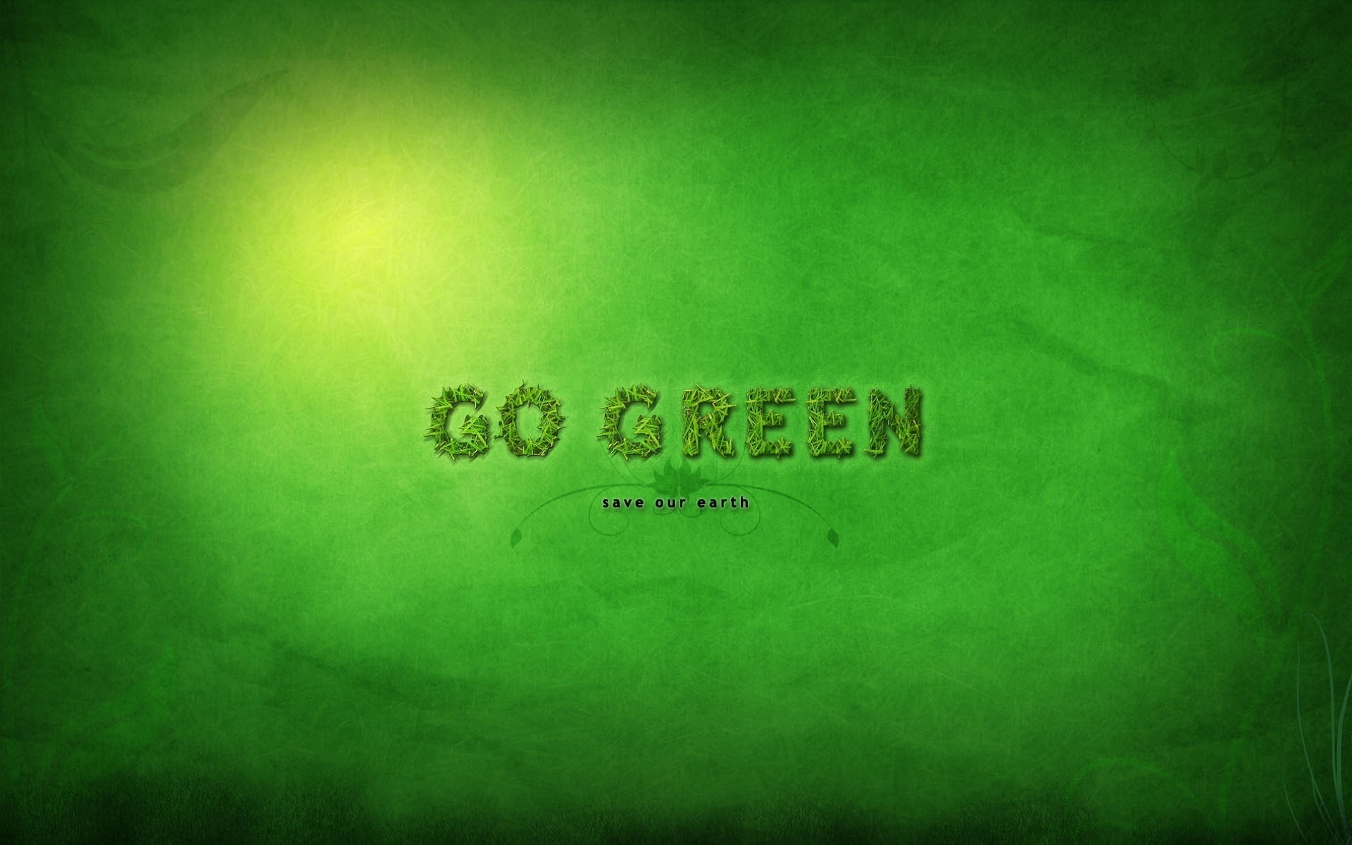 background, 1080P, motto, logo, go, green, eco, HD Wallpaper