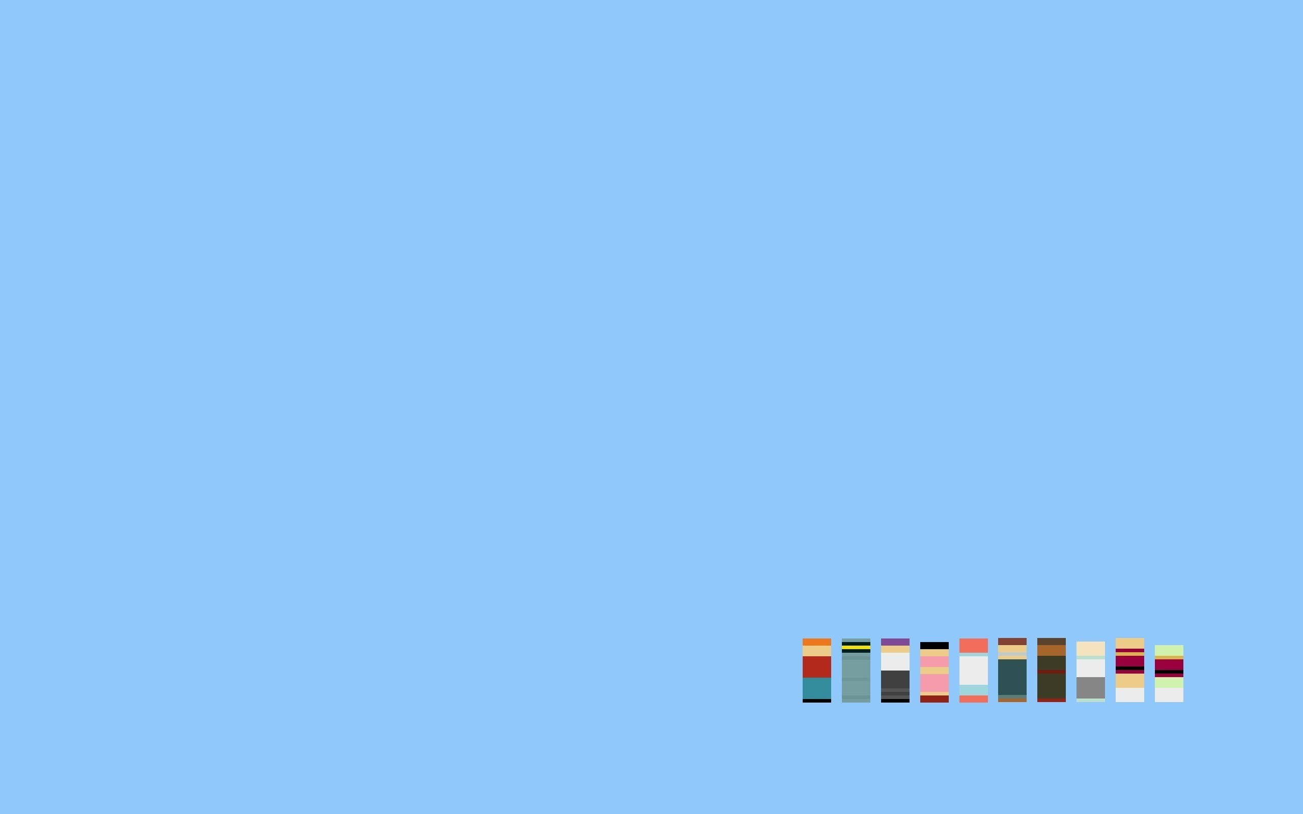 blue background, still life, variation, minimalism, close-up, cyan background, large group of objects, copy space, toy, untitled, choice, architecture, HD Wallpaper