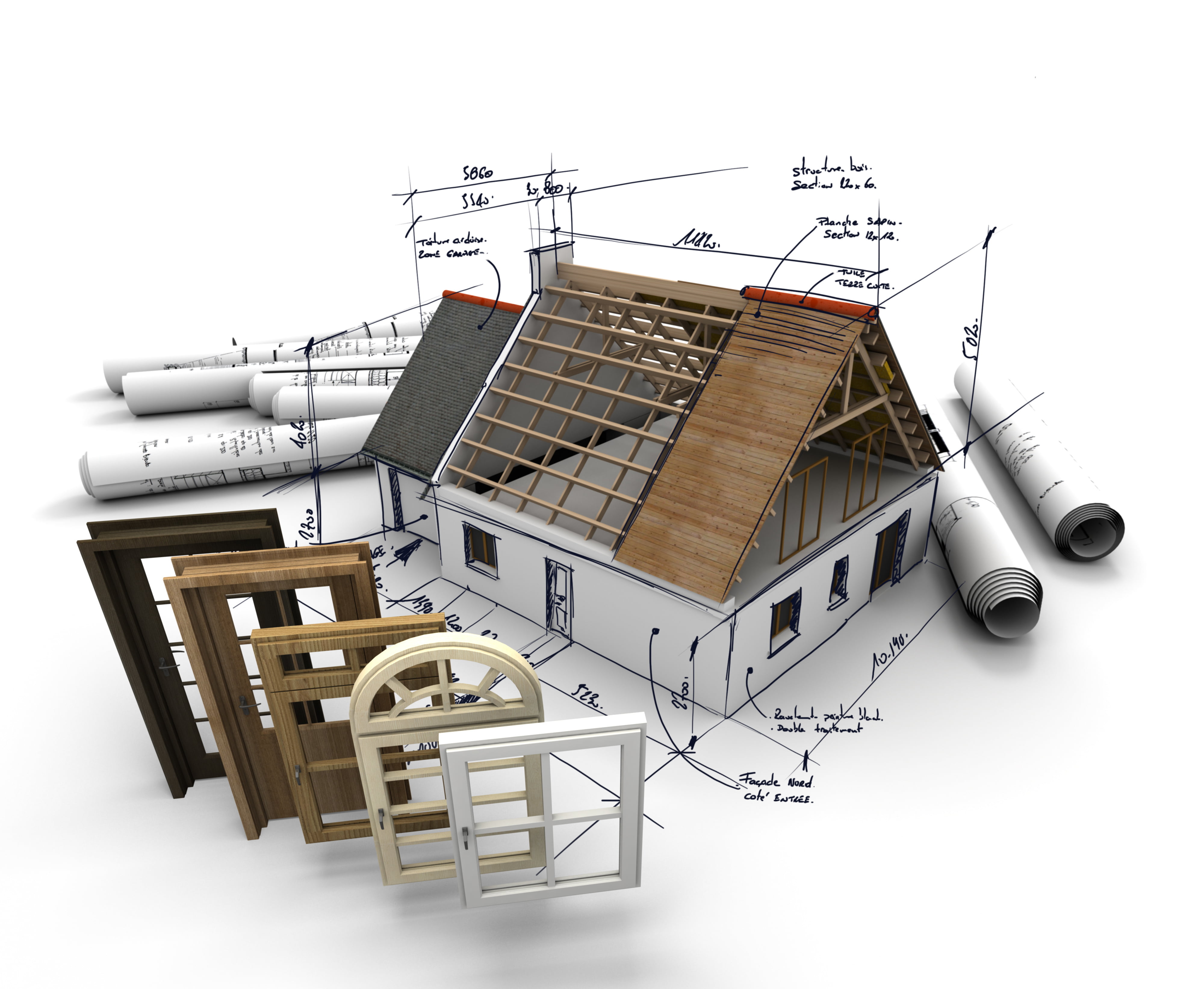 planning, development, no people, communication, connection, 4K, design, miniature, cut out, wooden, white, brown, built structure, white background, industry, HD Wallpaper