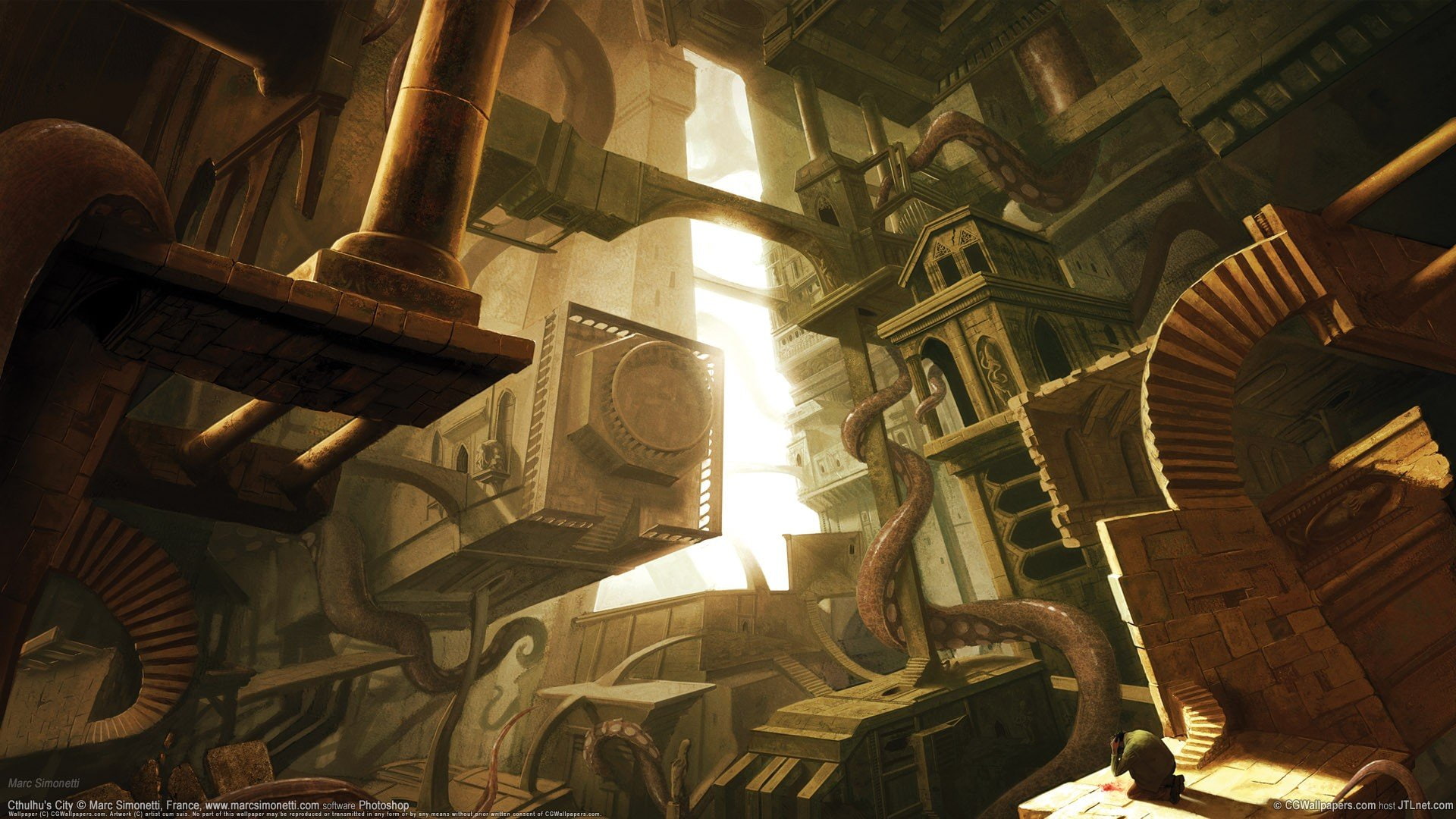 fantasy, Marc, Lovecraft, art, HP, Dimension, 1080P, HD Wallpaper