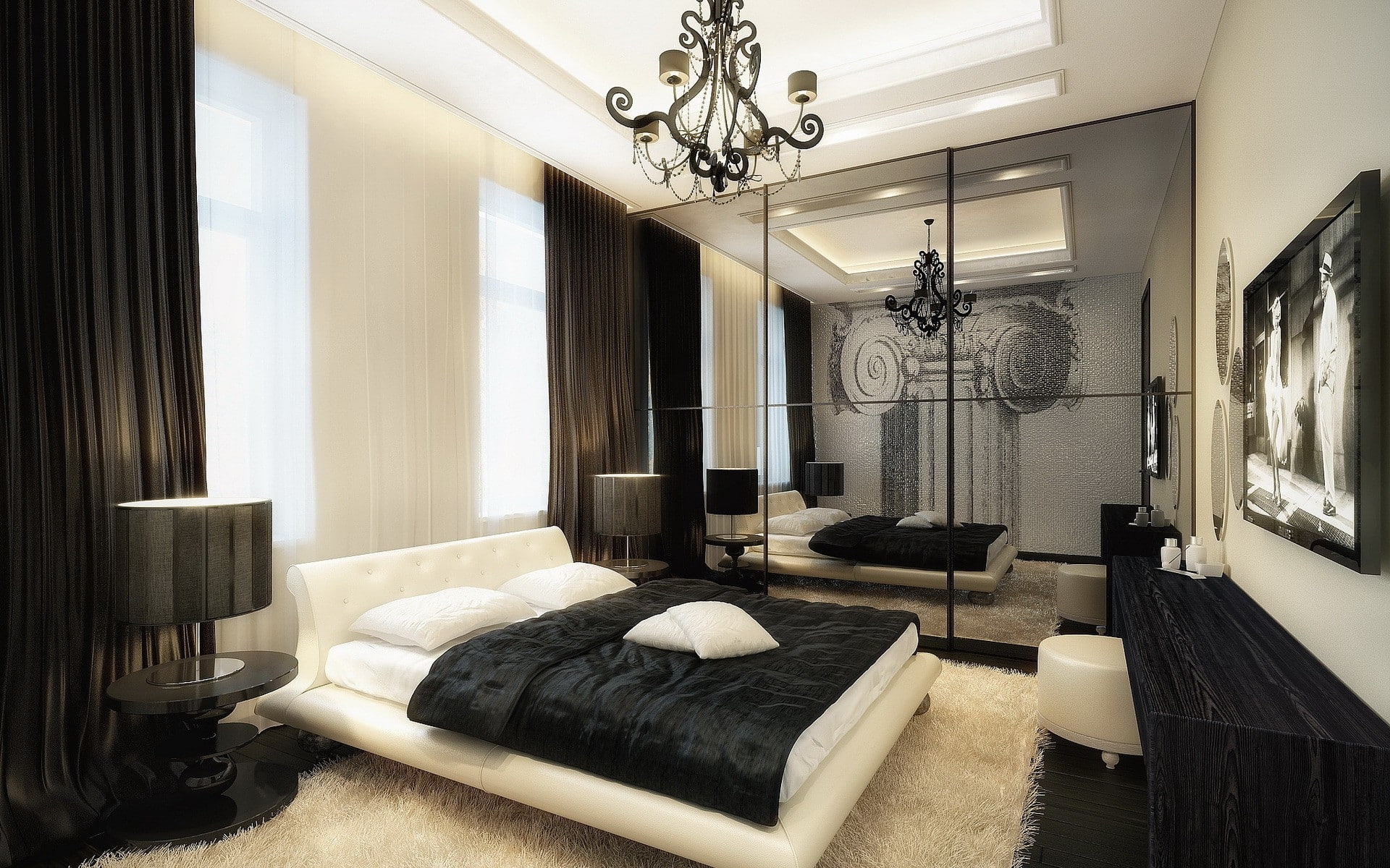furniture, interior design, 1080P, splendid, room design, design, bedroom, HD Wallpaper