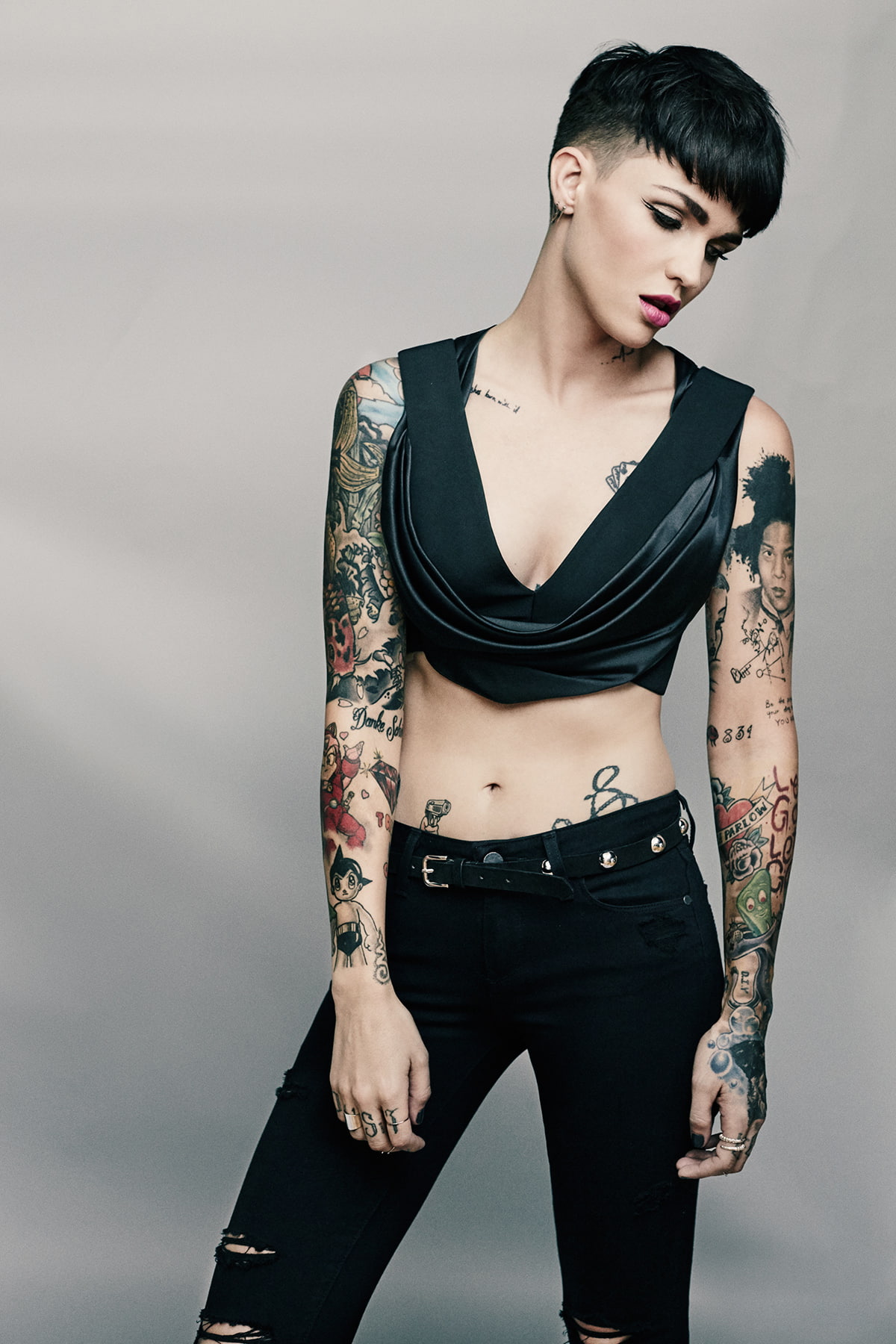 short hair, women, actress, ruby rose, 720P, Phone HD Wallpaper