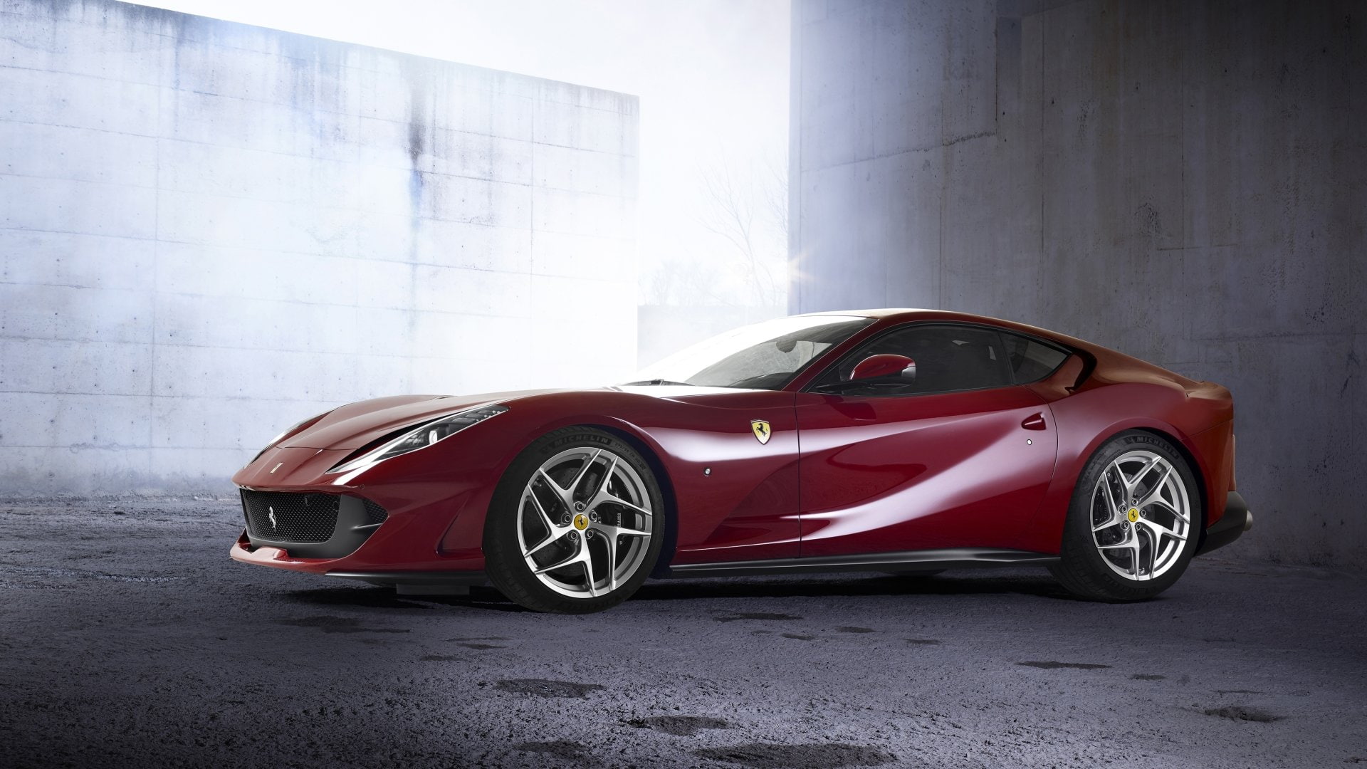 1080P, Red Car, Ferrari, Grand Tourer, Ferrari 812 Superfast, Vehicle, Supercar, Car, HD Wallpaper