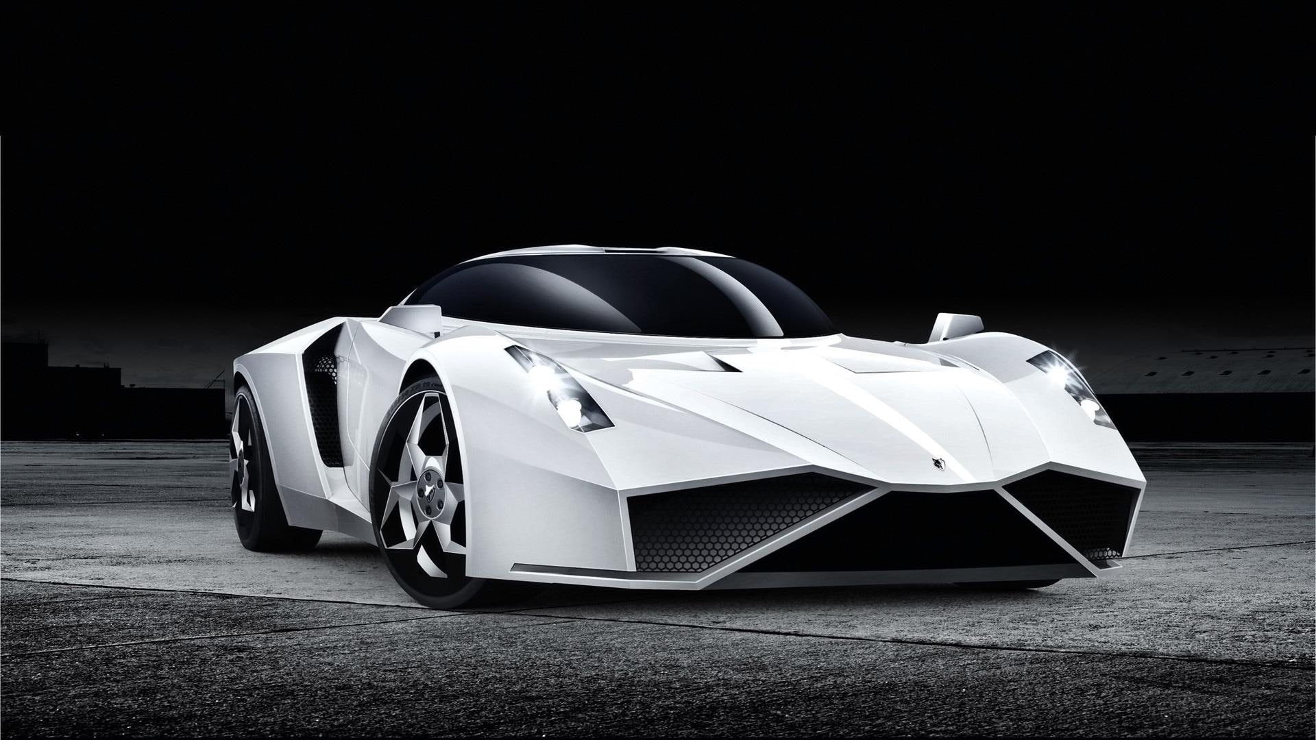 fast, sure, 1080P, sports, white, car, cars, HD Wallpaper