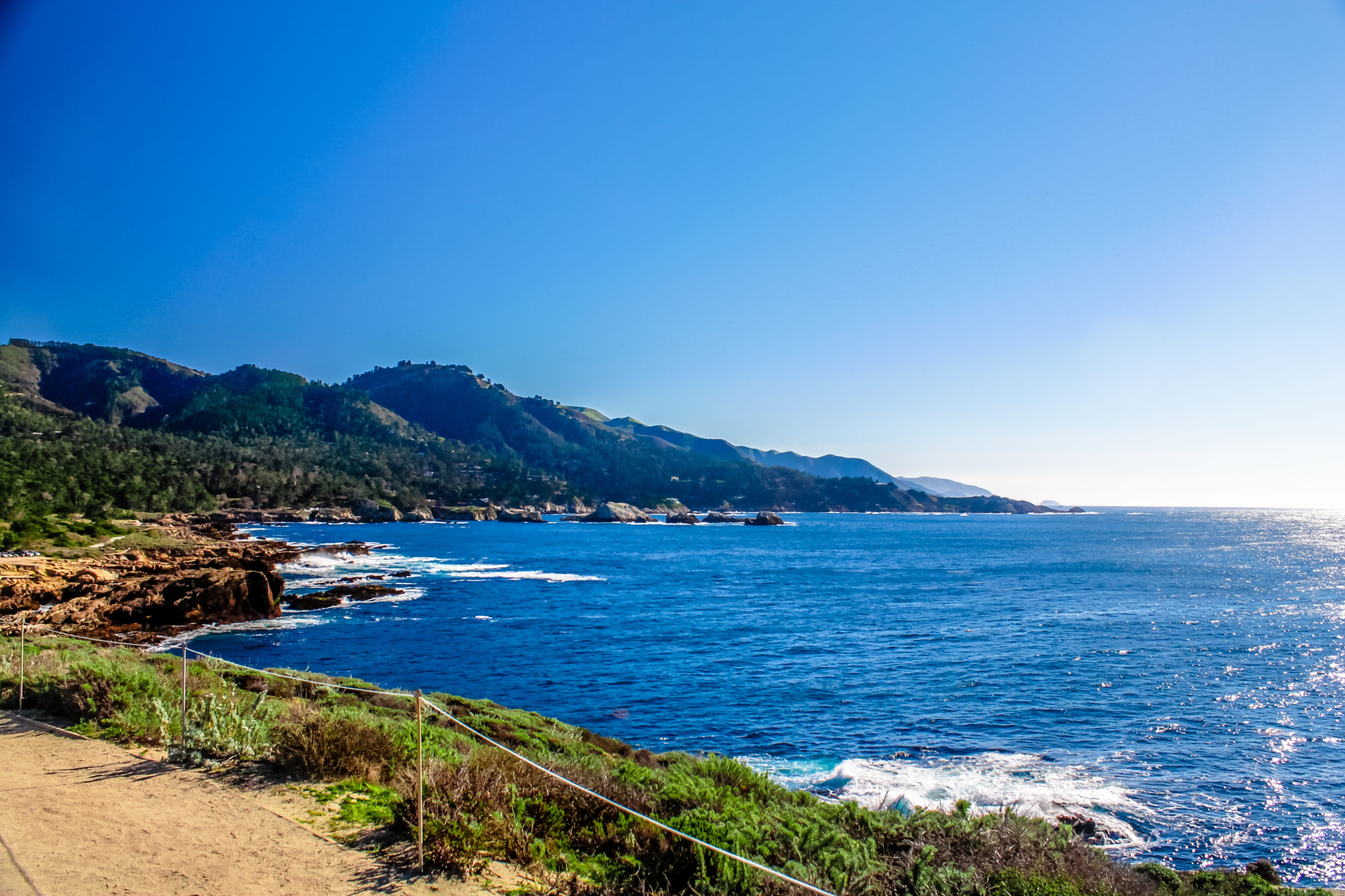 coastline, splashing, day, explore, beach, powerful, big, landscape, travel Locations, Nature, scene, cliff, bay, mountain, scenics - nature, copy space, HD Wallpaper