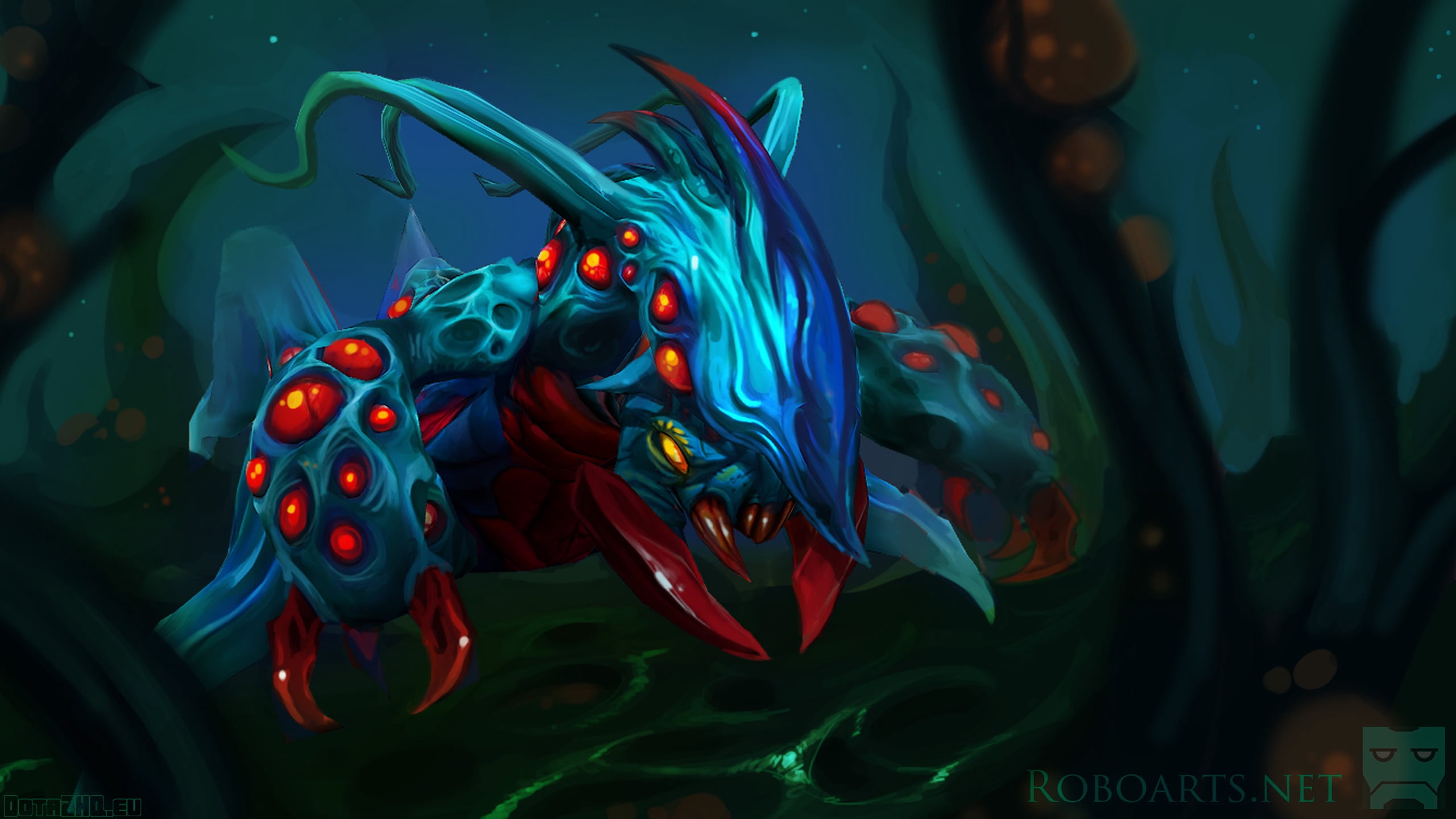 deep, animals in the wild, computer Graphic, swimming, fish, turquoise colored, fantasy, dota 2, 2K, underwater, marine, liquid, creativity, abstract, HD Wallpaper