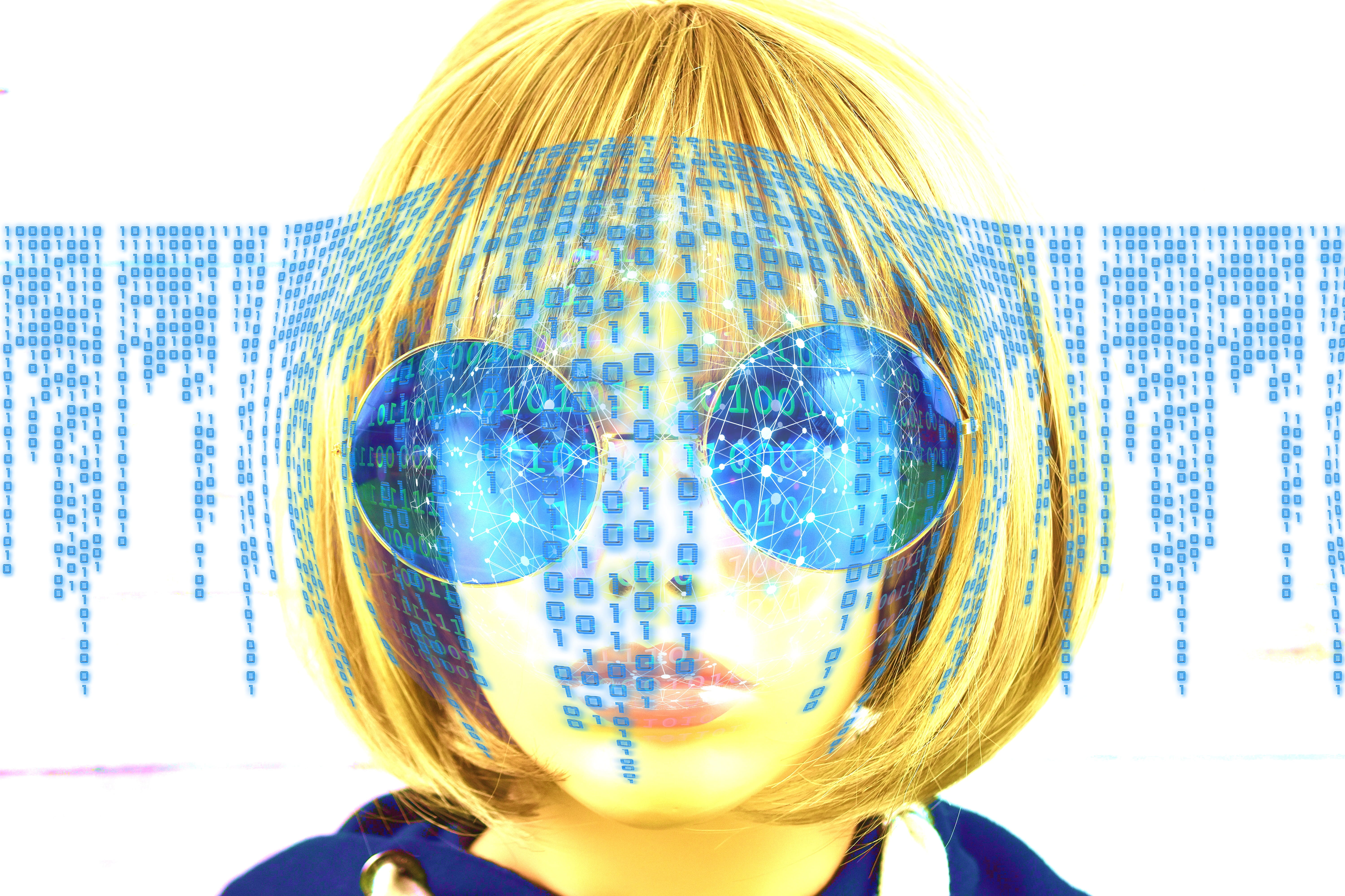one person, infected, programming, 5K, network, operating system, attack, stylish, binary system, portrait, hair, front view, program, obscured face, close-up, HD Wallpaper