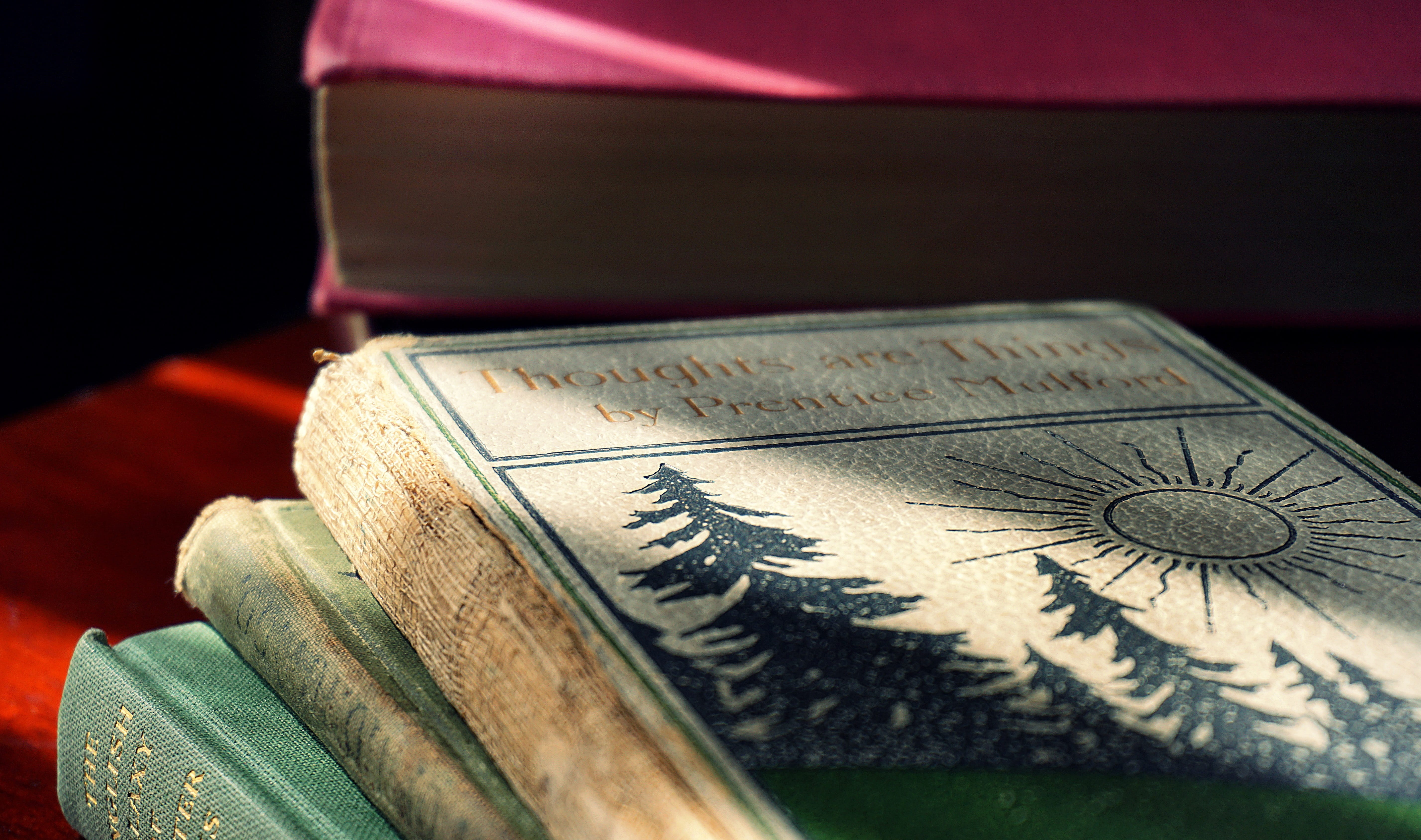 5K, piled, hardcover, publication, old books, old, reading, focus on foreground, book bindings, novels, book, education, wisdom, wood - material, spirituality, HD Wallpaper