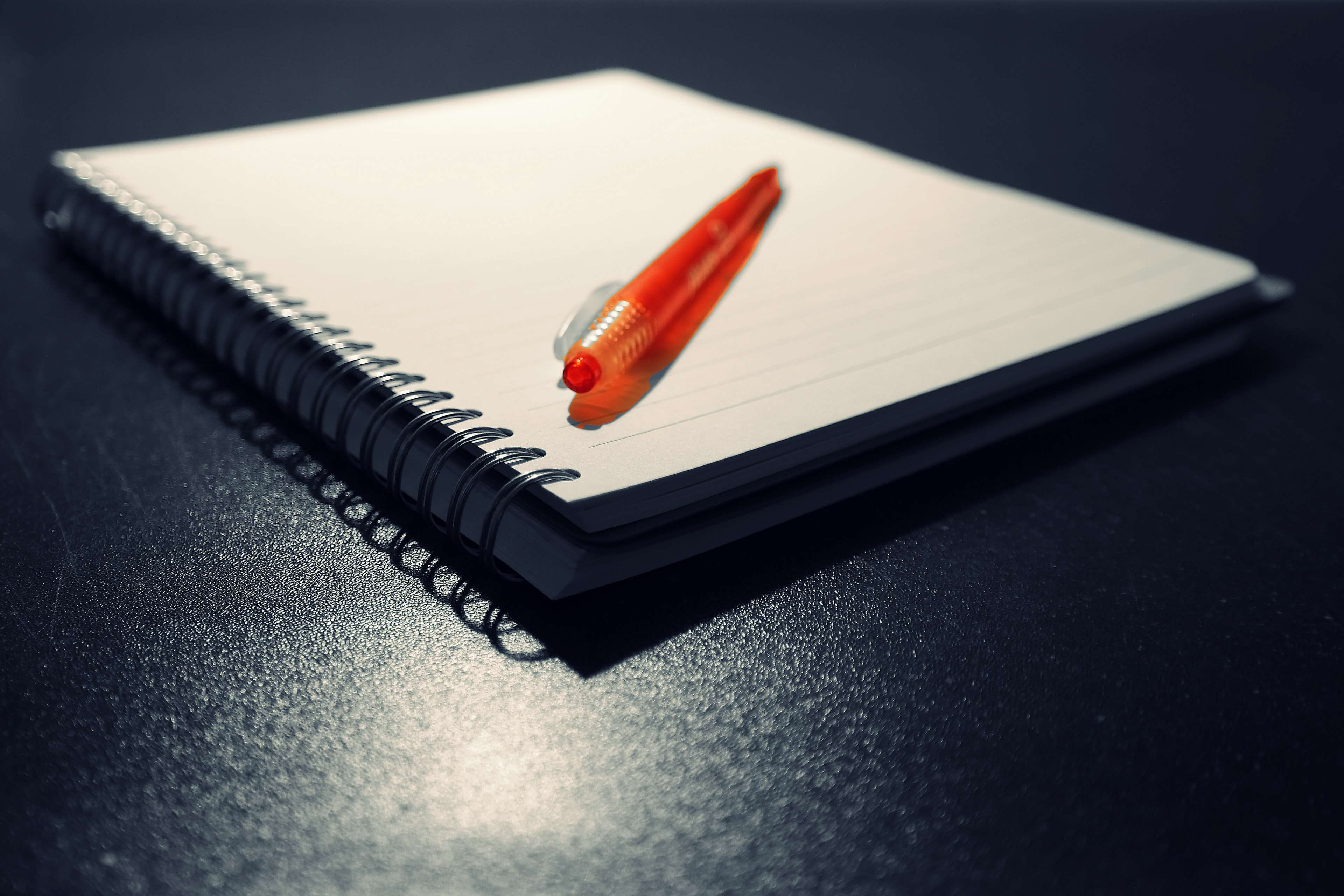 indoors, equipment, desk, lines, writing instrument, publication, education, pencil, notebook, note pad, blur, focus on foreground, paper, blank, selective focus, HD Wallpaper