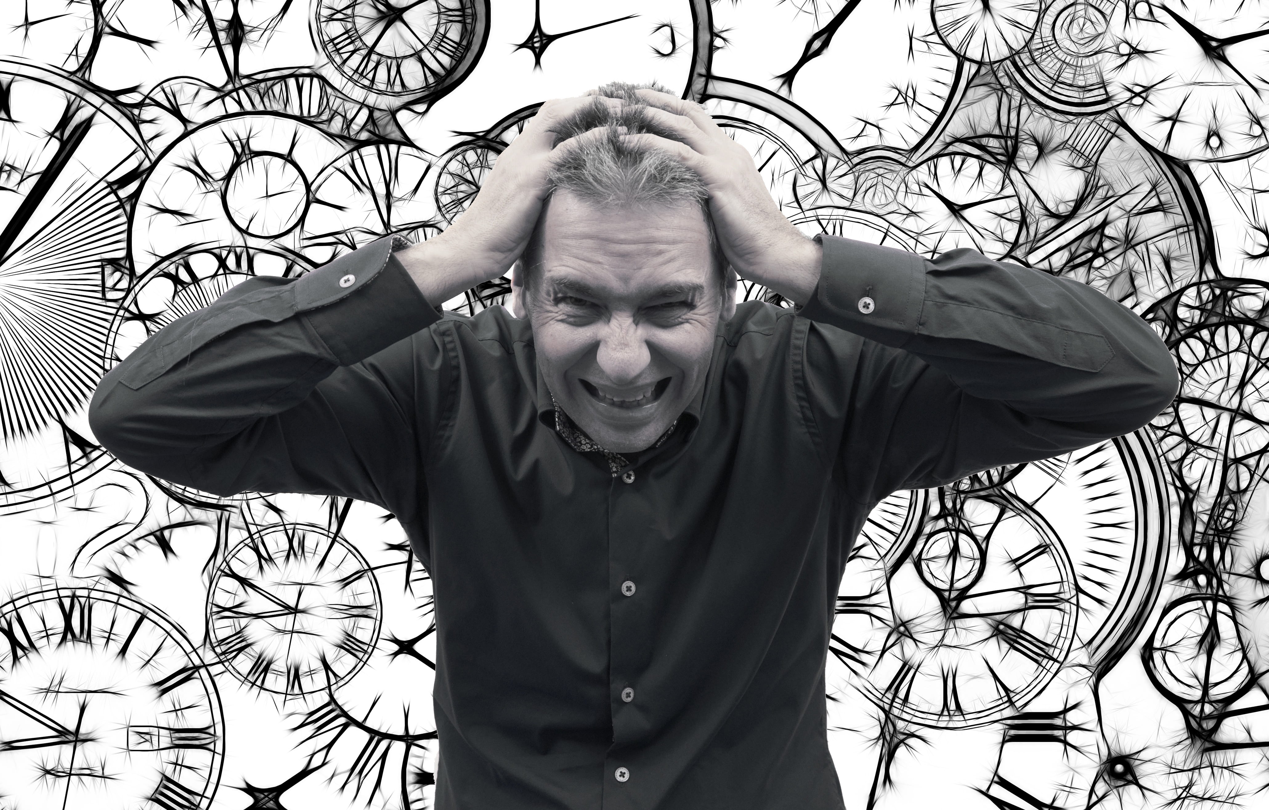 hurry, time, amount of time, head, silhouettes, clock face, irritation, one person, personal, relativity, casual clothing, present, seconds, pay, time pressure, HD Wallpaper