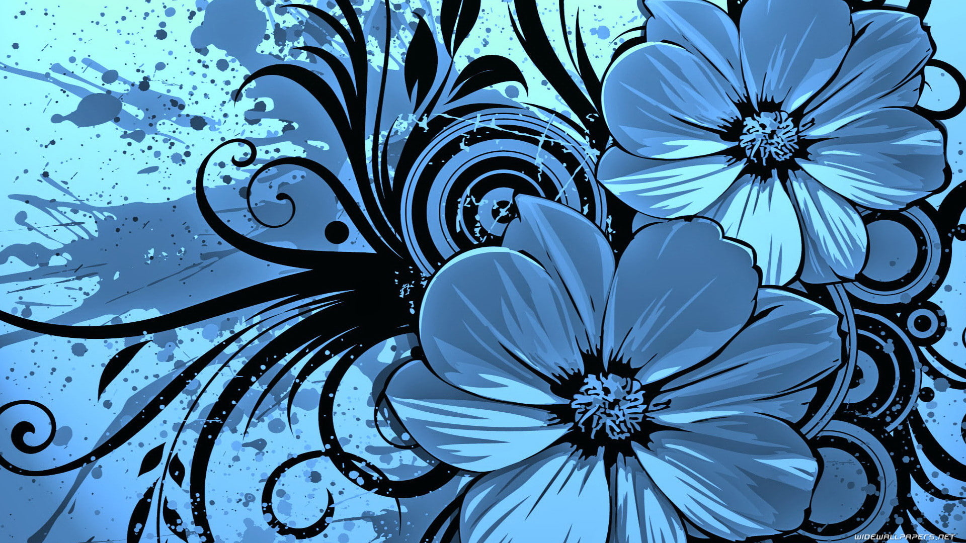 array, designs, Flowers, vector, 1080P, 1920x1080, wallwuzz, HD Wallpaper