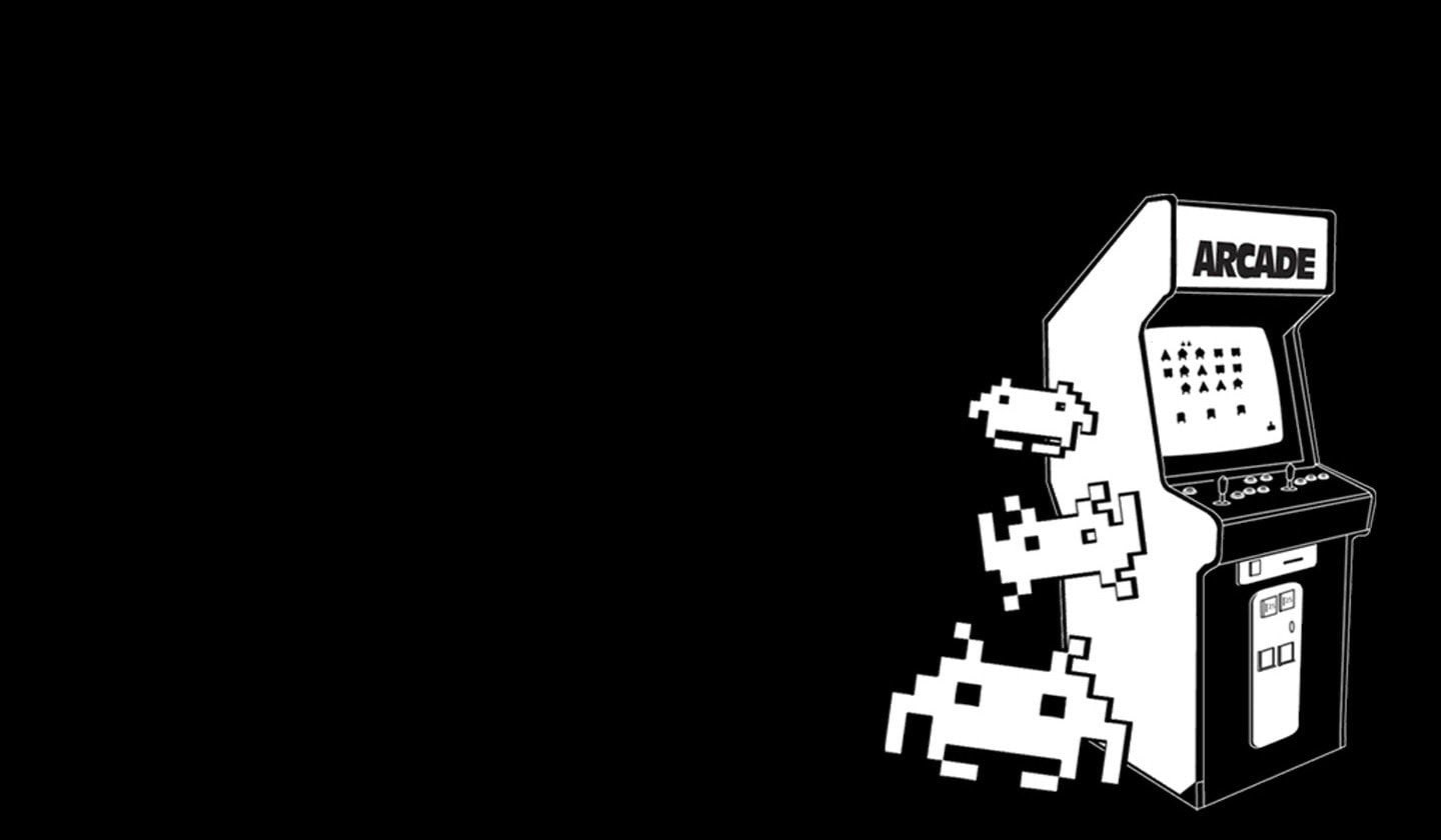 arcade, bit, games, retro, video, 720P, hd, px, Arcade Cabinet, cabinet, 1440x840 px, x, minimalism, warcraft, monochrome, retro games, art, 8, Video Games, HD Wallpaper