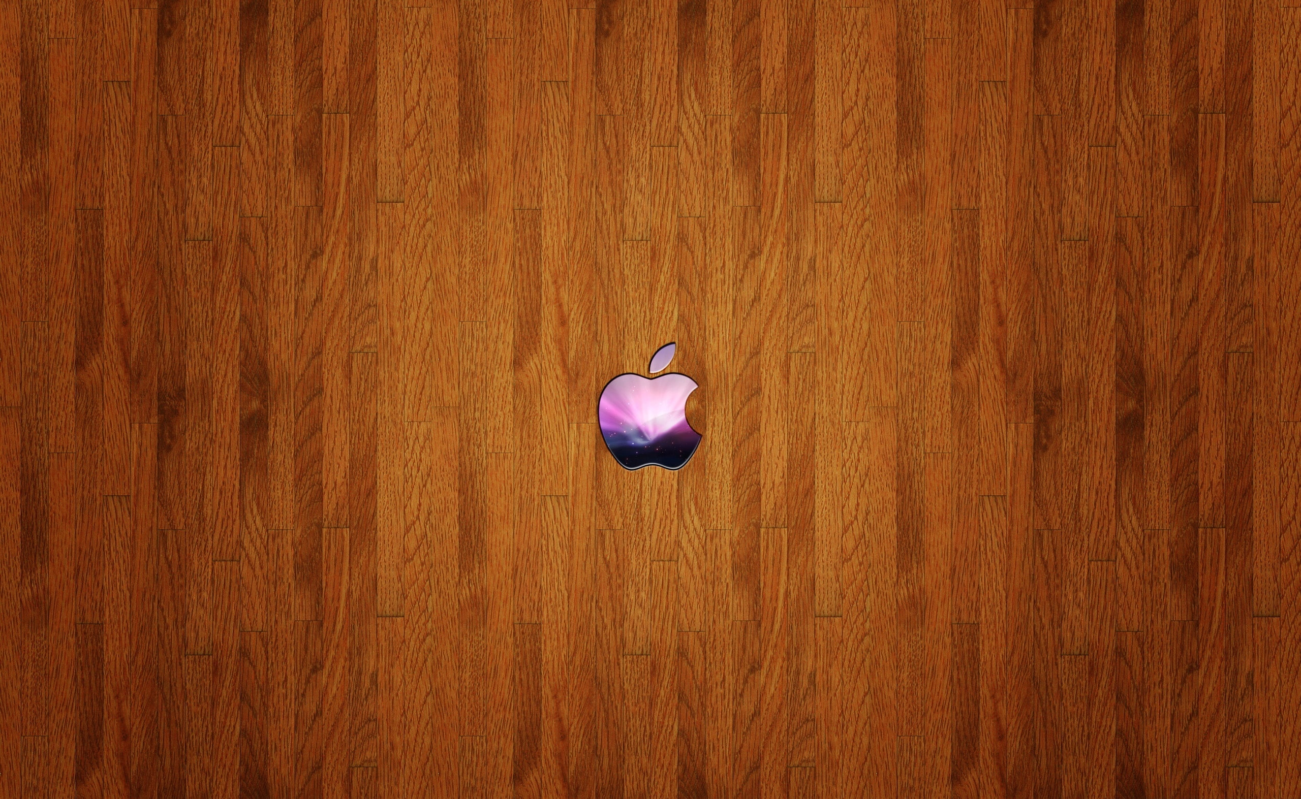 table, single object, 2K, close-up, copy space, creativity, logo, Mac, full frame, wood, freshness, no people, Think, purple, Computers, Different, flower, HD Wallpaper