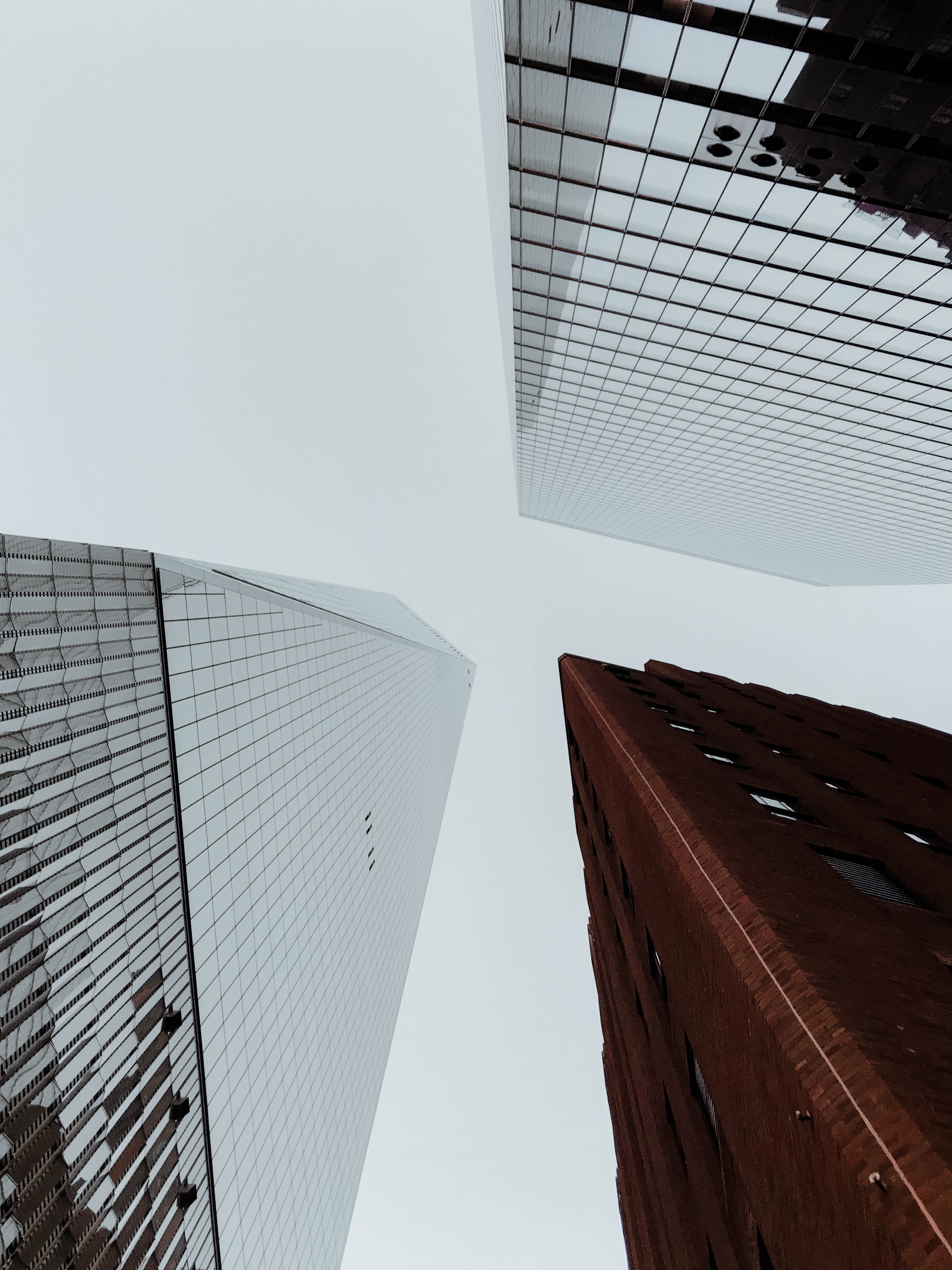 built Structure, low Angle View, no People, 4K, buildings, vanishing Point, low, business, outdoors, background, construction Industry, architecture, skyscraper, Phone HD Wallpaper