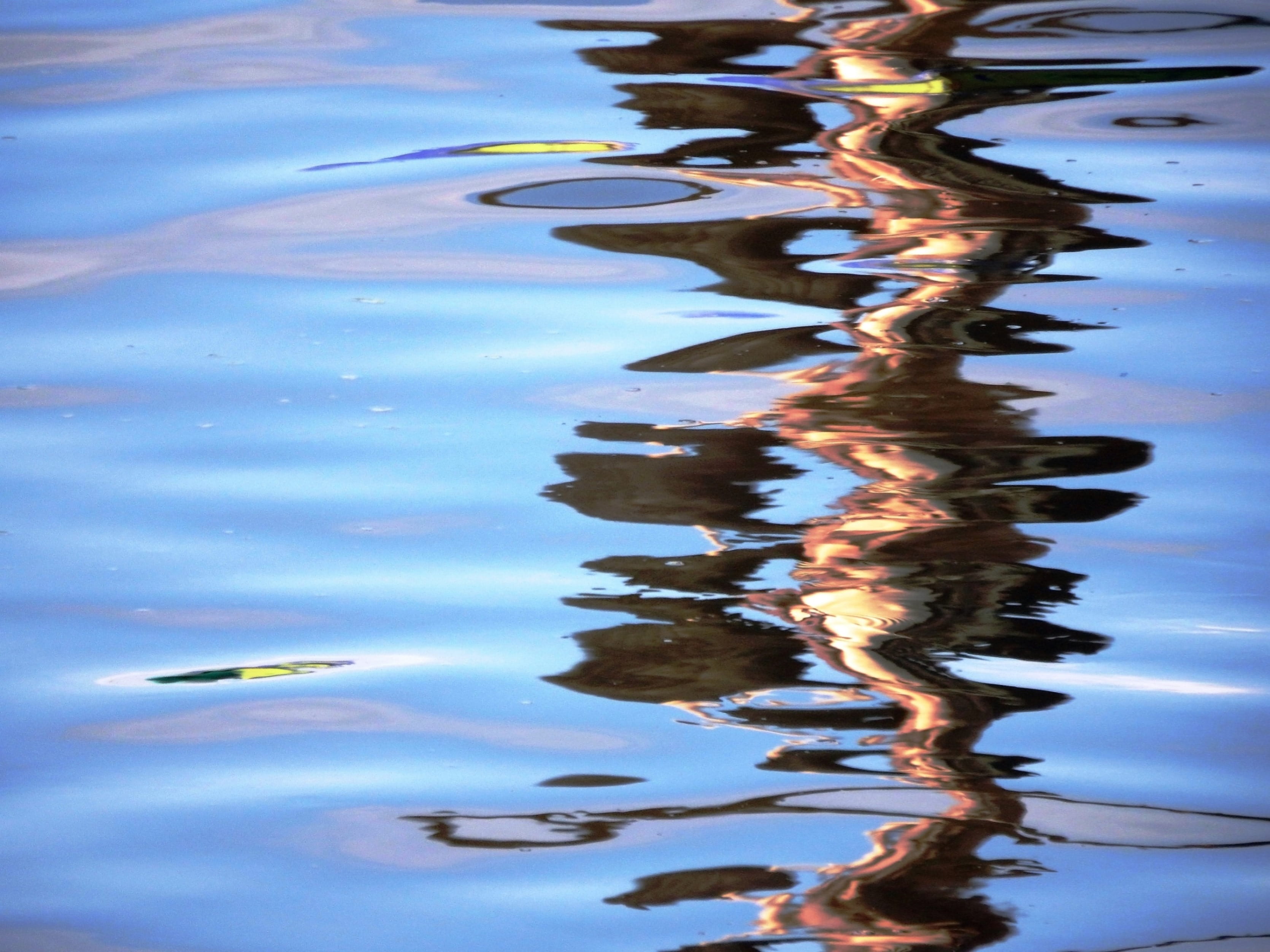 healing, background, wave, reflection, river, light, vivid, blue, water, cooperation, no people, colorful, abstract, space, texture, swimming, togetherness, HD Wallpaper