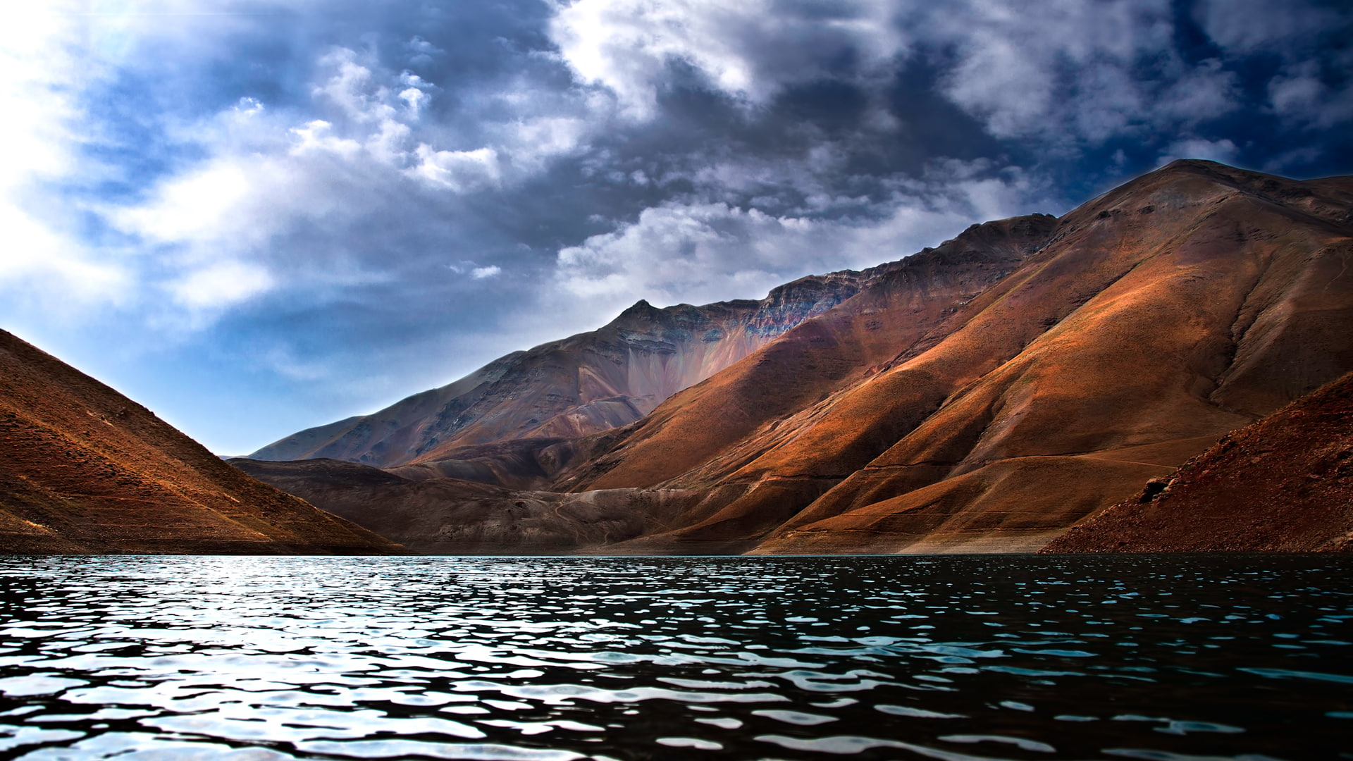 lake, 1080P, nature, hd, damavand, mountains, iran, landscape, tar, HD Wallpaper