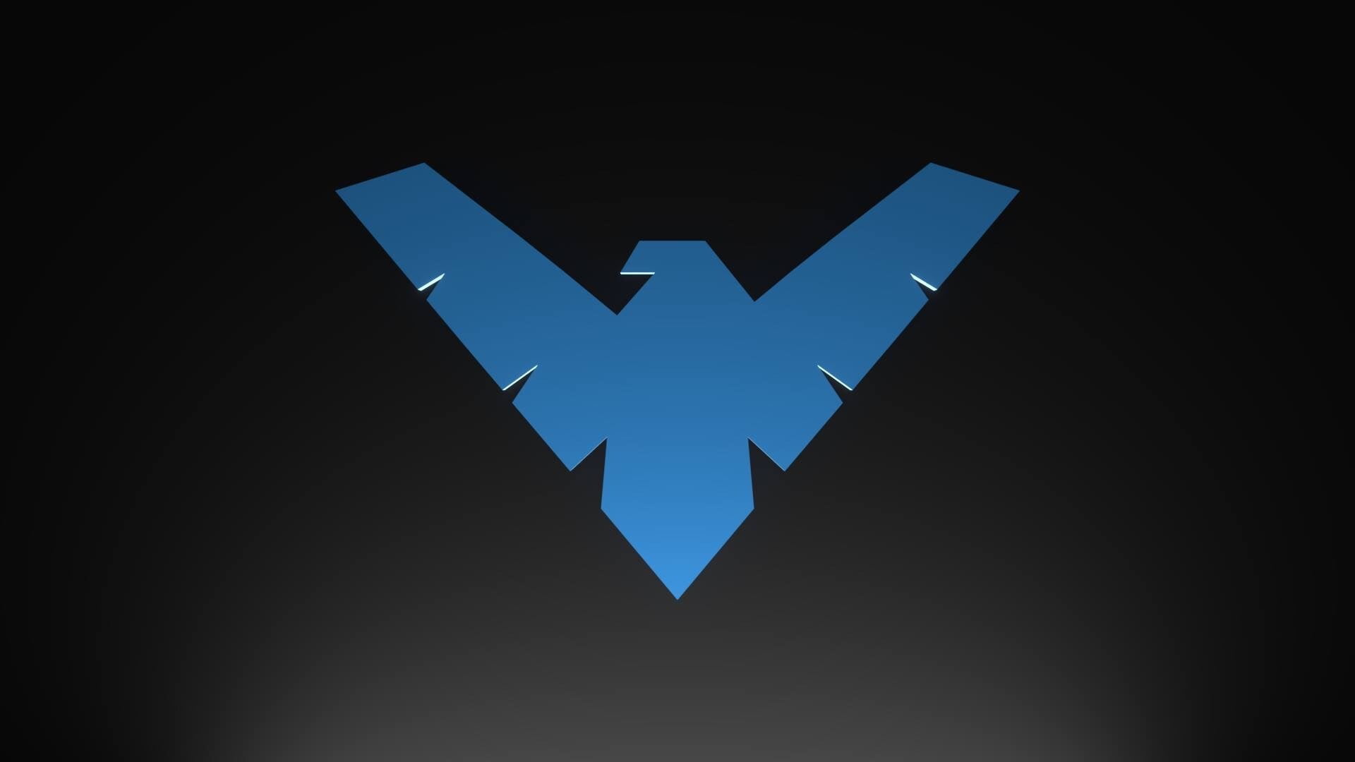 emblem, 1080P, Nightwing, logo, symbol, sign, HD Wallpaper