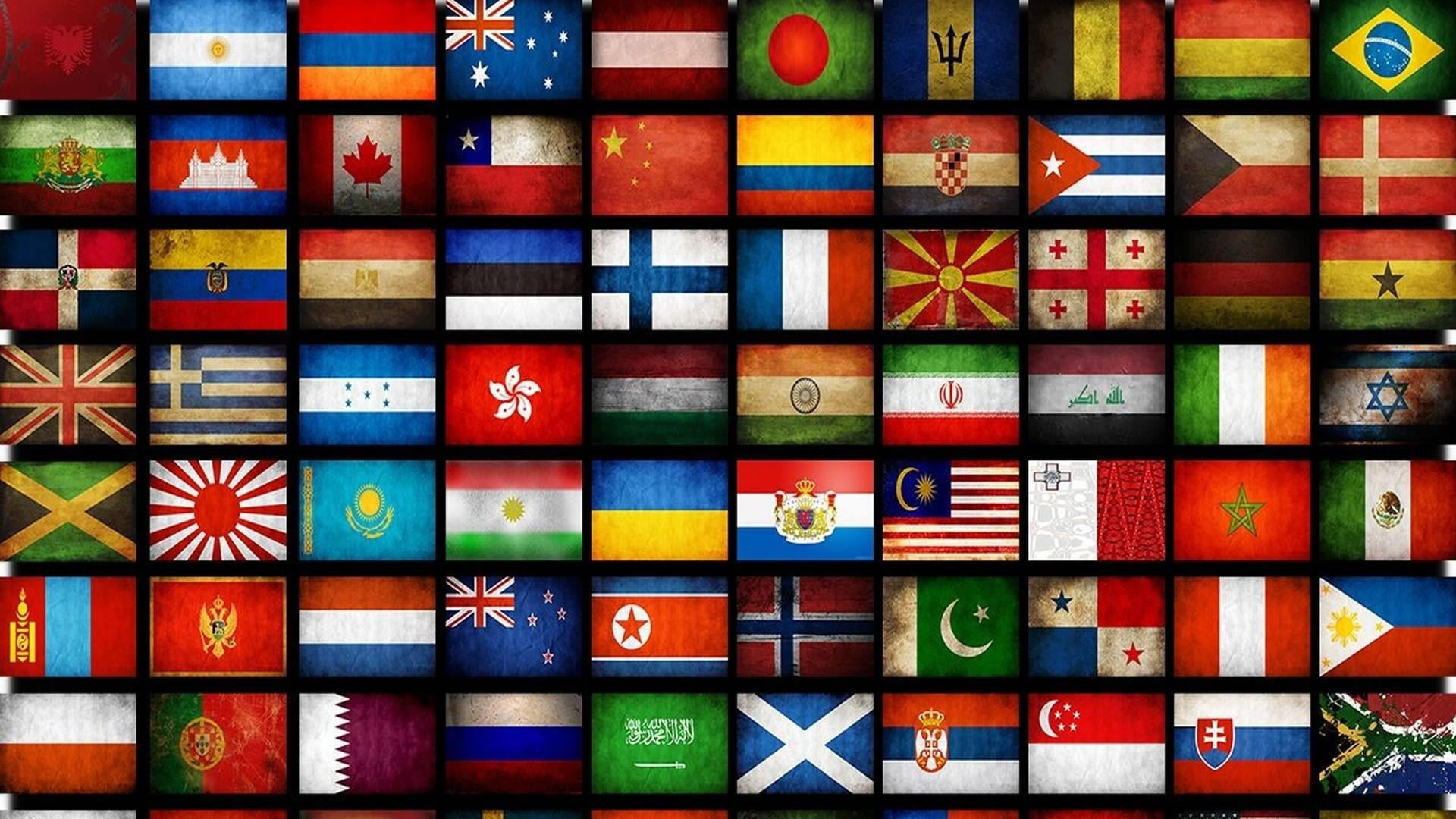 toy, multi colored, in a row, countries, stack, close-up, arrangement, symbol, choice, retail, flags, 1080P, flag, communication, abundance, variation, HD Wallpaper