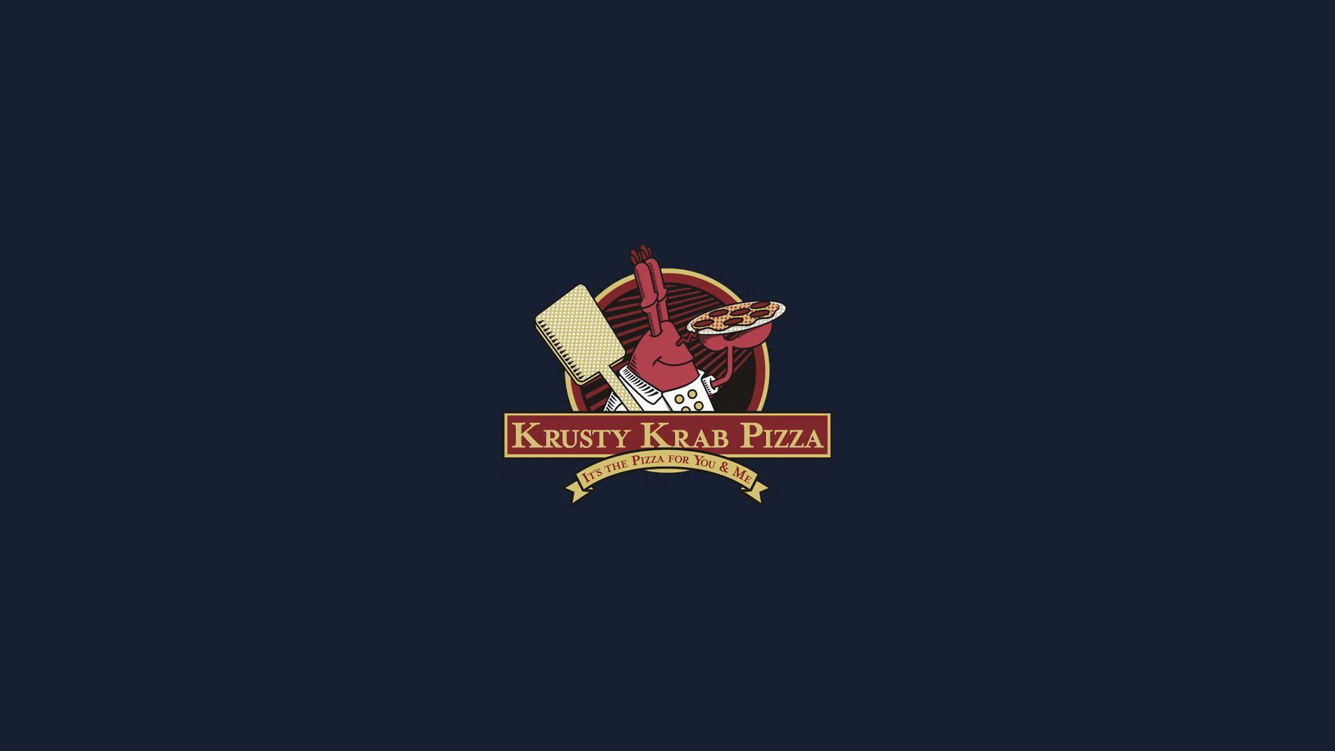 1080P, spongebob squarepants, pizza, logo, mr krabs, HD Wallpaper