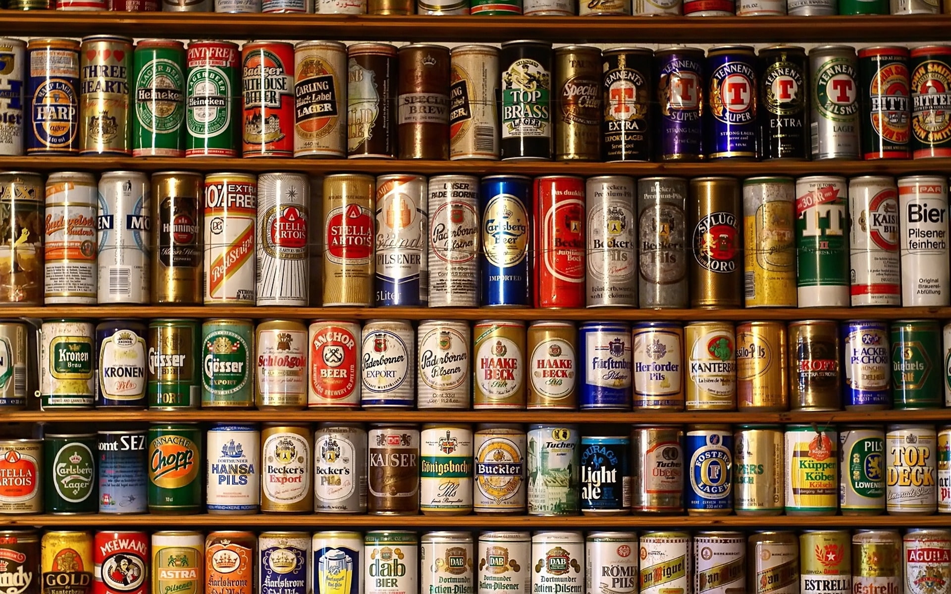 cans, beer, 1080P, lot, can, HD Wallpaper