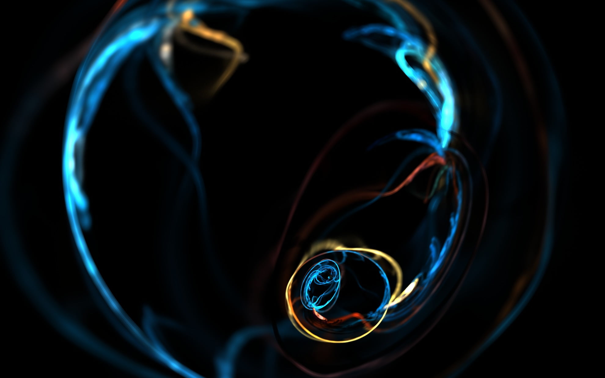 studio shot, motion, sphere, still life, illuminated, fire, indoors, 1080P, circle, transparent, artwork, blue, no people, shape, close-up, focus on foreground, HD Wallpaper