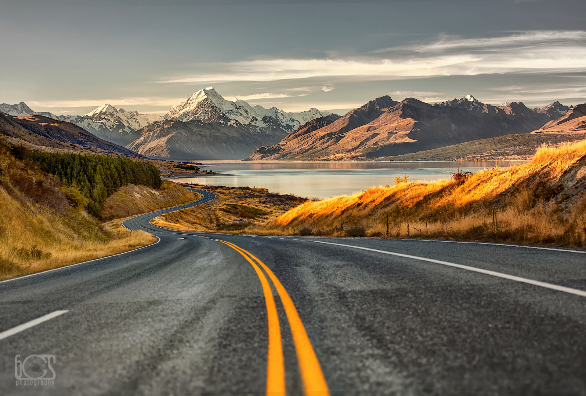 mountains, road, New Zealand, Southern Alps, South island, 1080P, HD Wallpaper