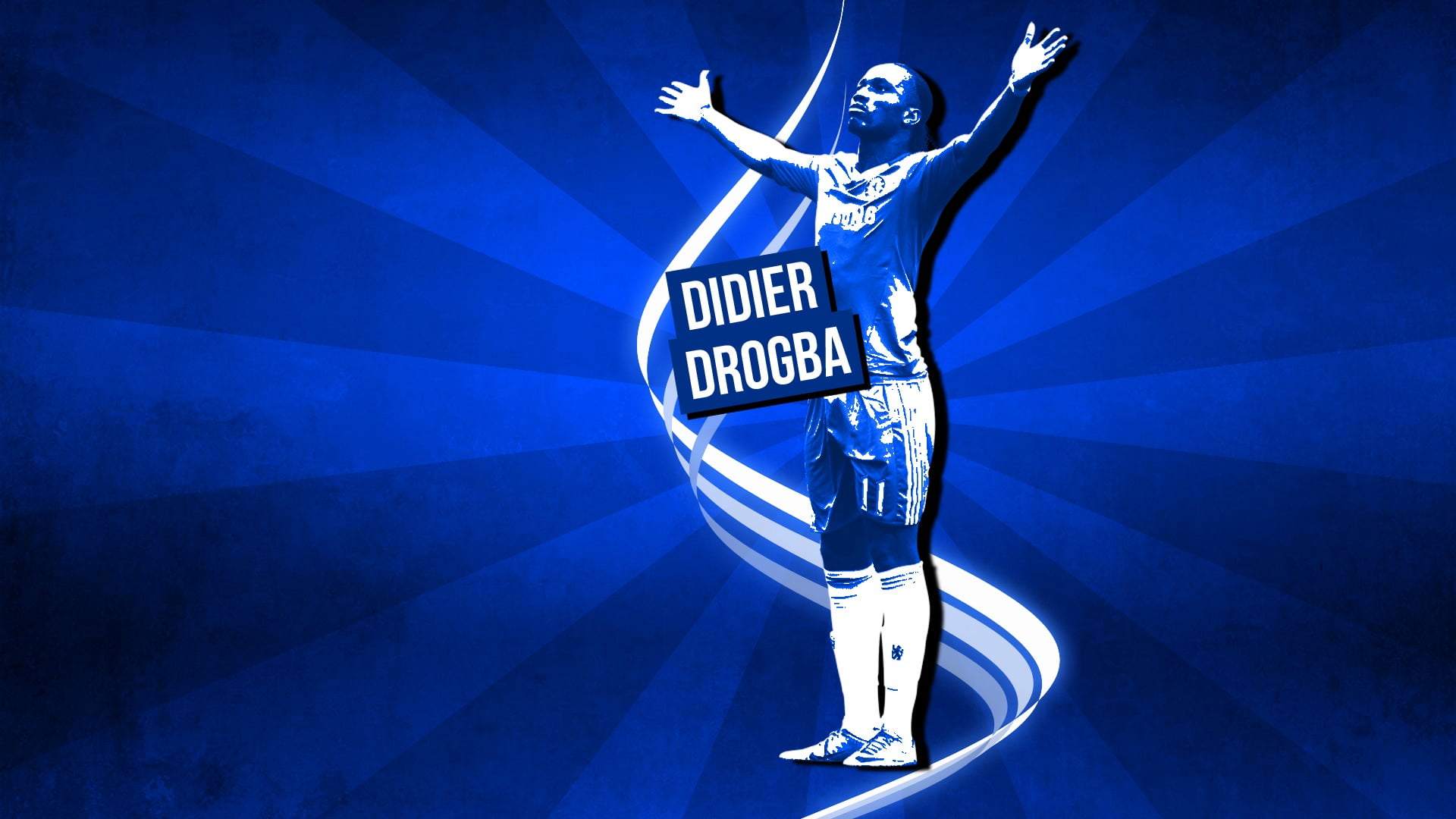 arms raised, Blues, one person, Didier Drogba, blue, human arm, vitality, limb, didier, sport, drogba, adult, emotion, standing, human limb, hand, 1080P, HD Wallpaper