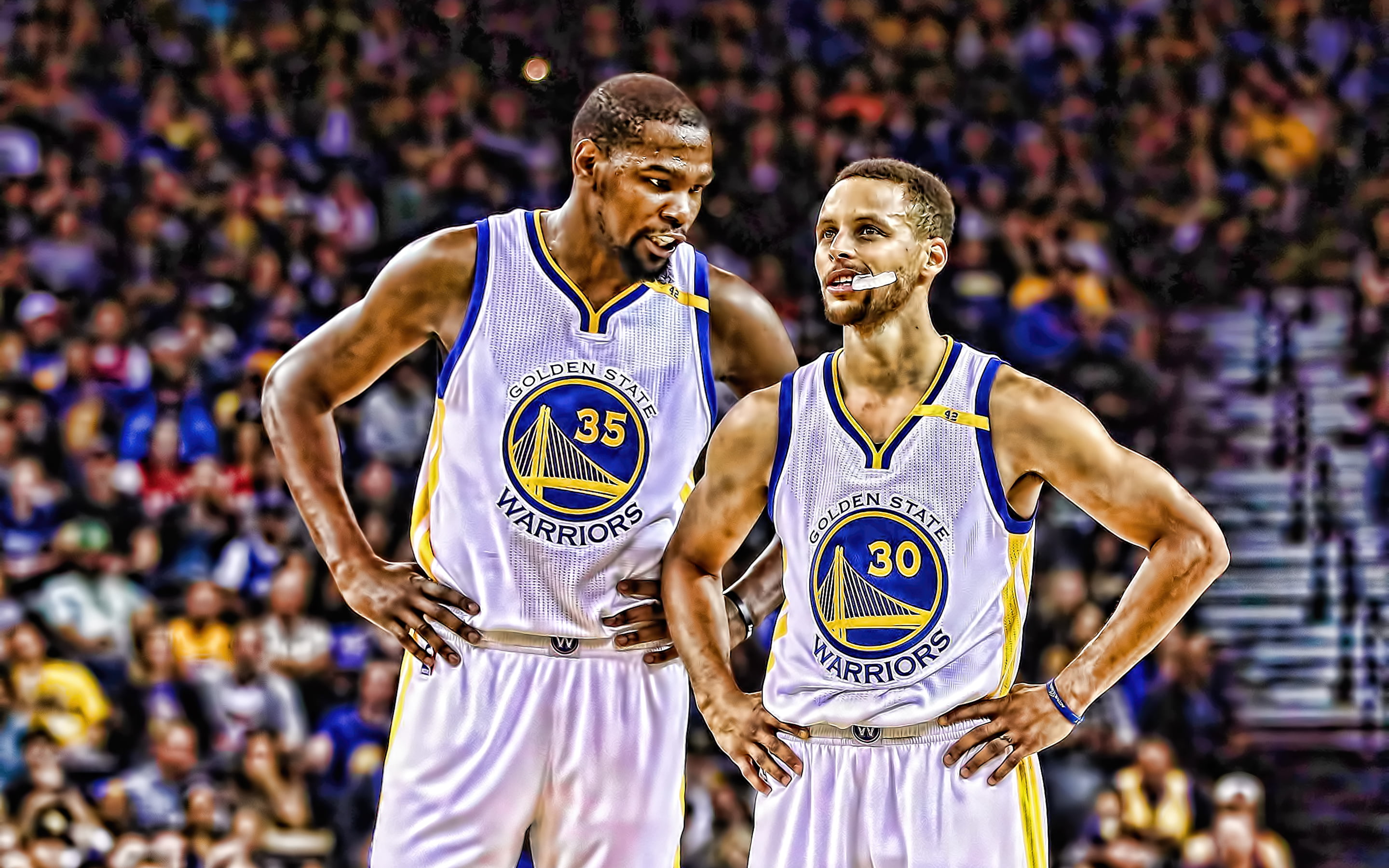 Kevin Durant, 2K, Stephen Curry, Basketball, Golden State Warriors, HD Wallpaper