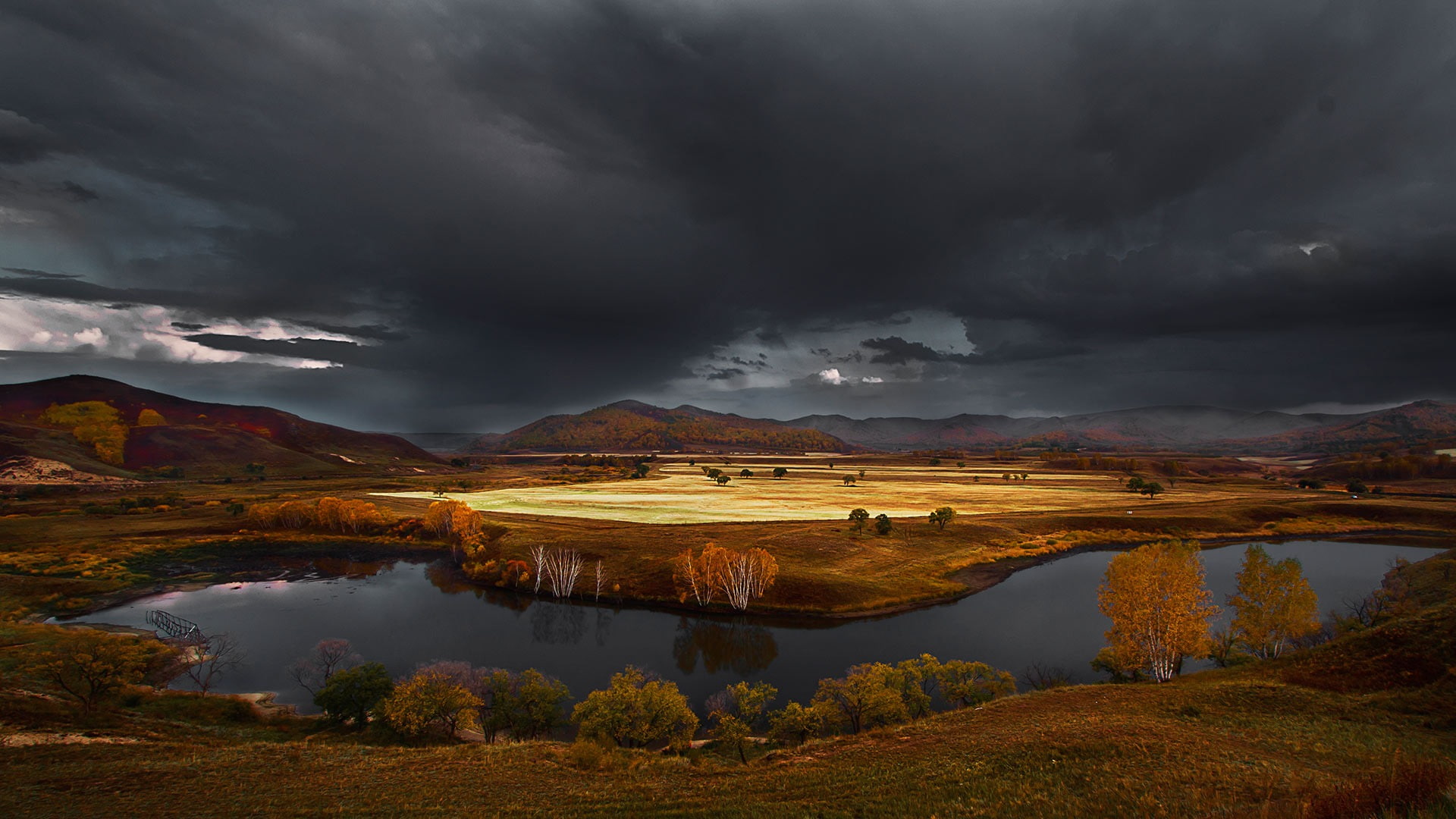 environment, beauty in nature, land, cloud - sky, sky, landscape, bing, outdoors, mountain, official, water, scenics - nature, nature, august, HD Wallpaper