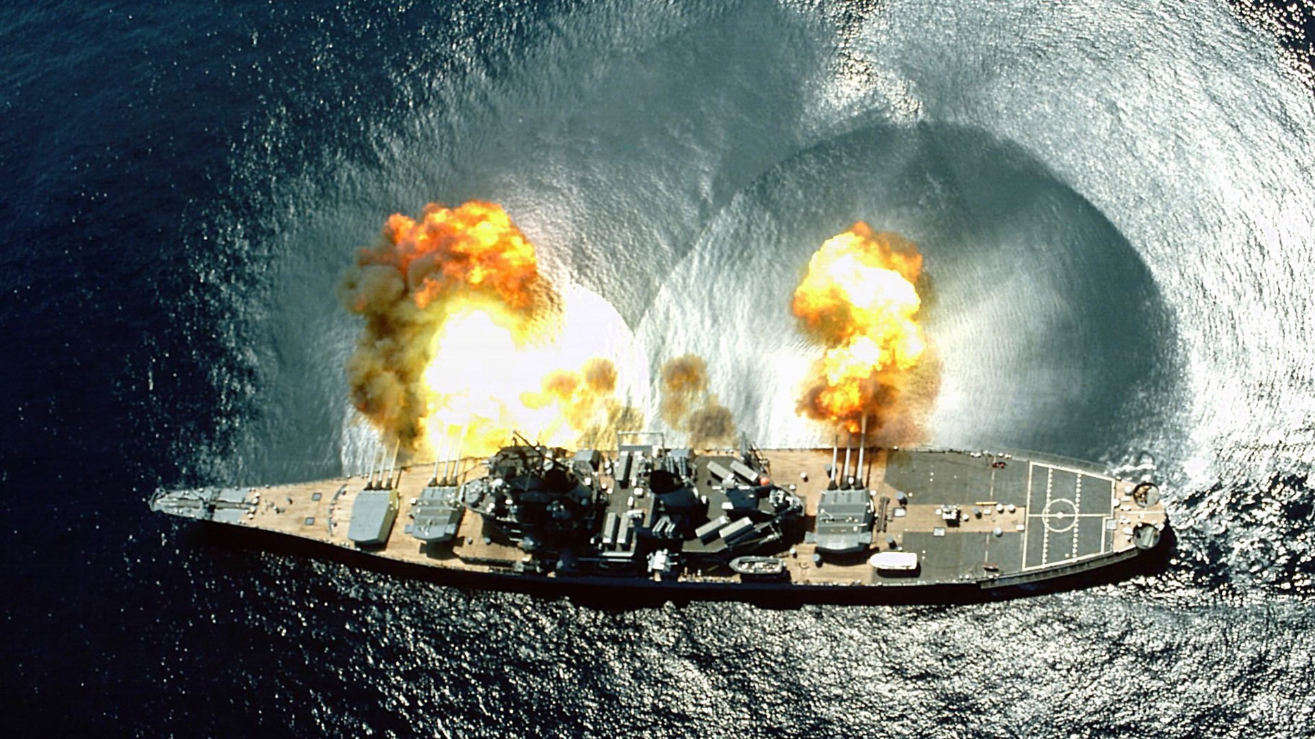 1080P, sea, nature, practicing, battle, architecture, savers, nautical vessel, aggression, hd, brown, battleship, explosive, high angle view, HD Wallpaper