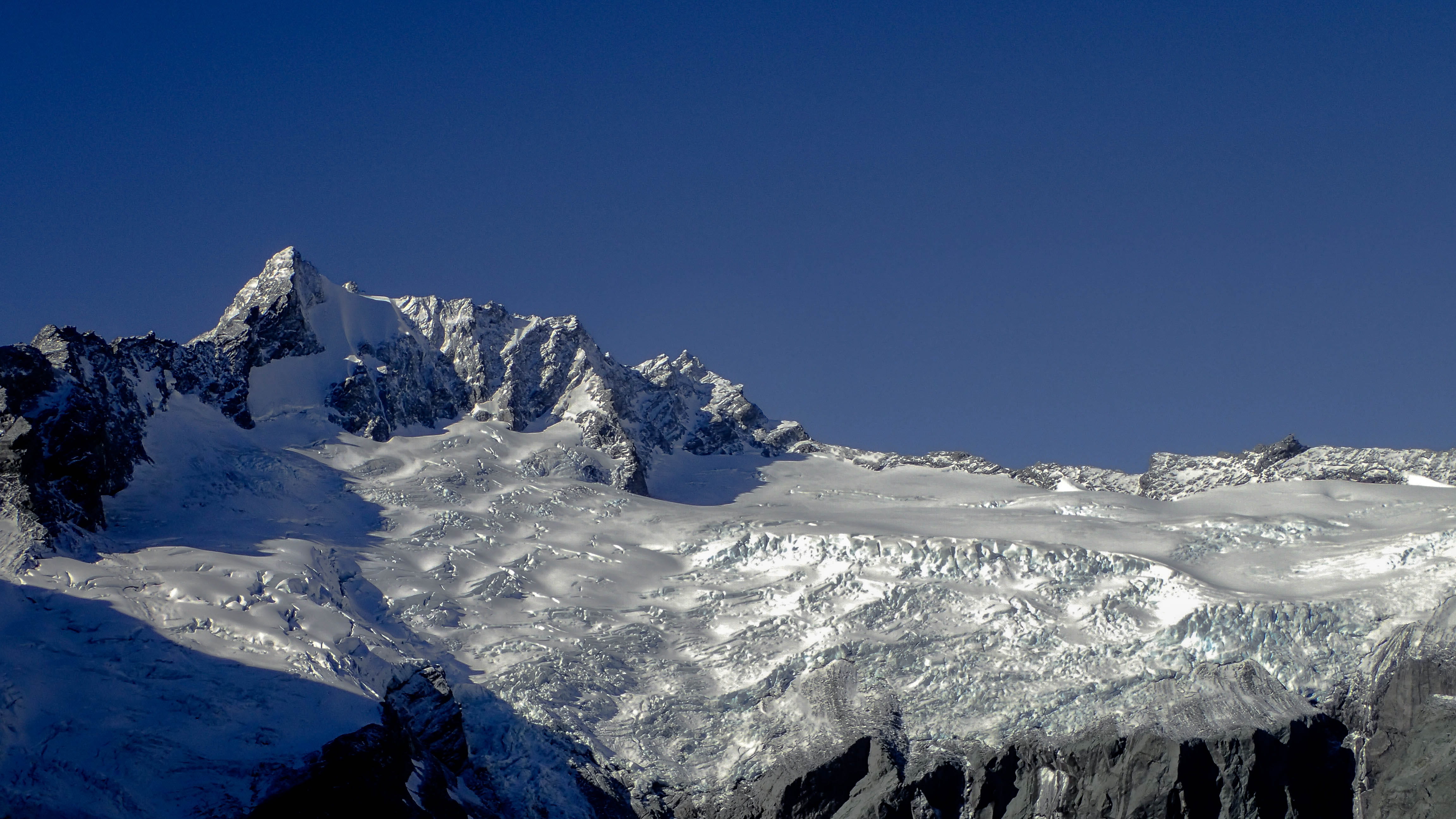 mountain range, tranquility, glacier, wanaka, extreme weather, mount aspiring national park, sky, snow, south island, nature, tranquil scene, earthporn, HD Wallpaper