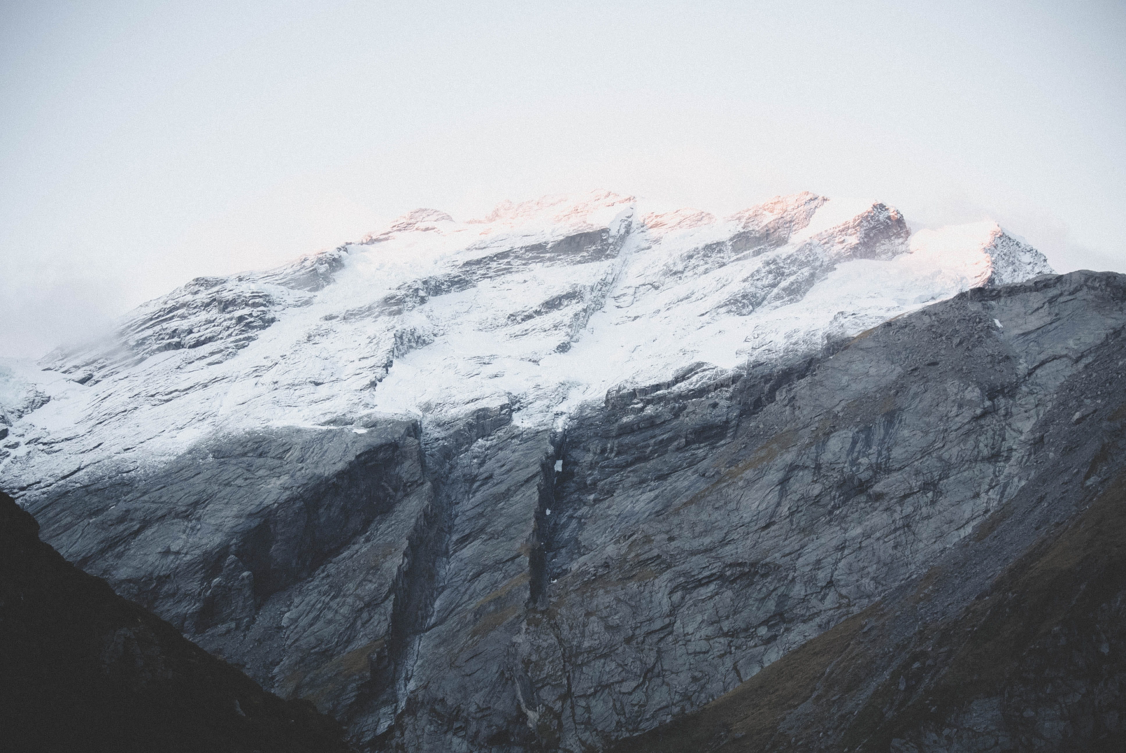 goliath, sky, rock - object, stone, no people, rock, rise, beauty in nature, day, winter, glacier, formation, sun, tranquil scene, snowcapped mountain, HD Wallpaper