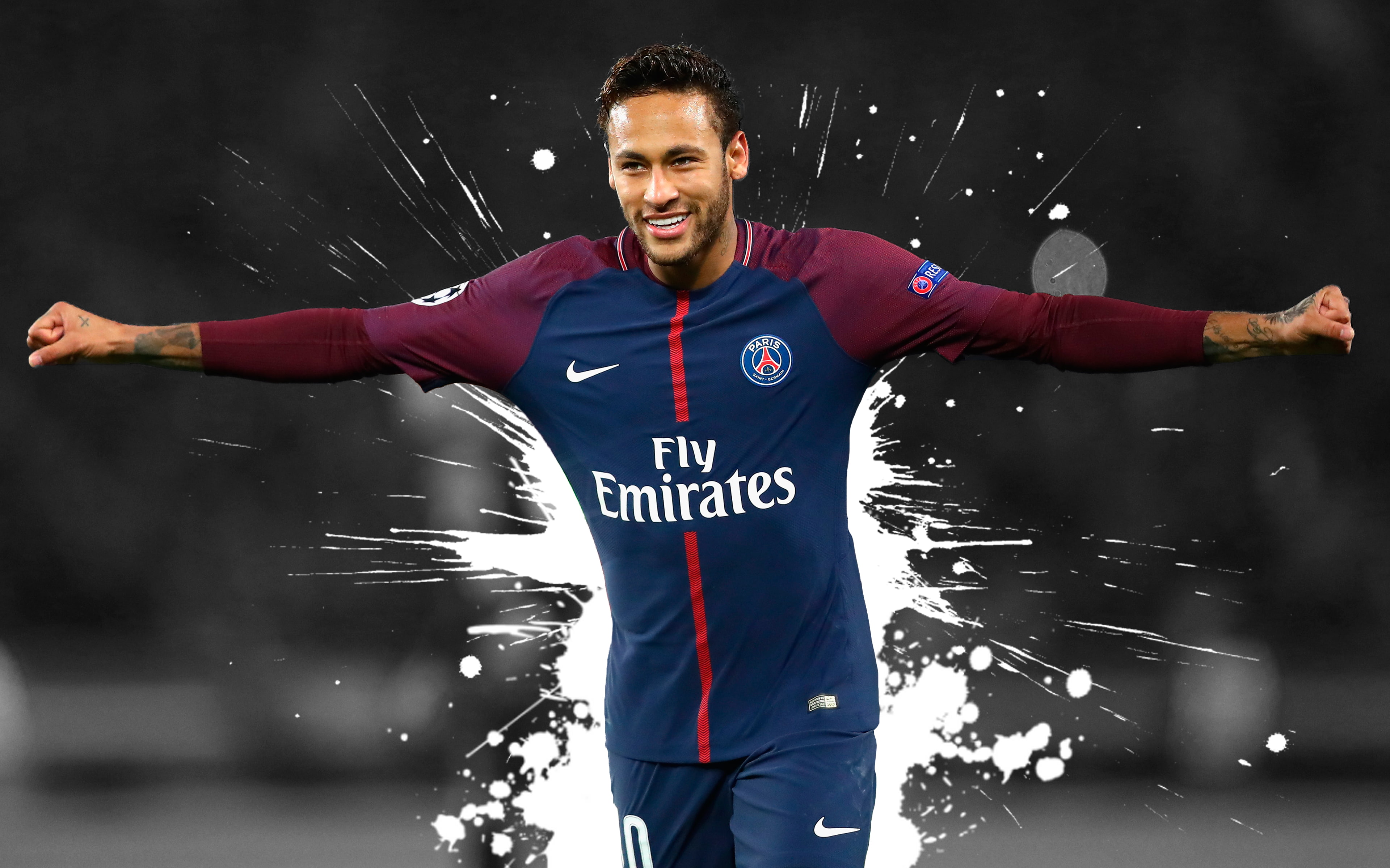 Soccer, Paris Saint-Germain F.C., Neymar, 4K, HD Wallpaper