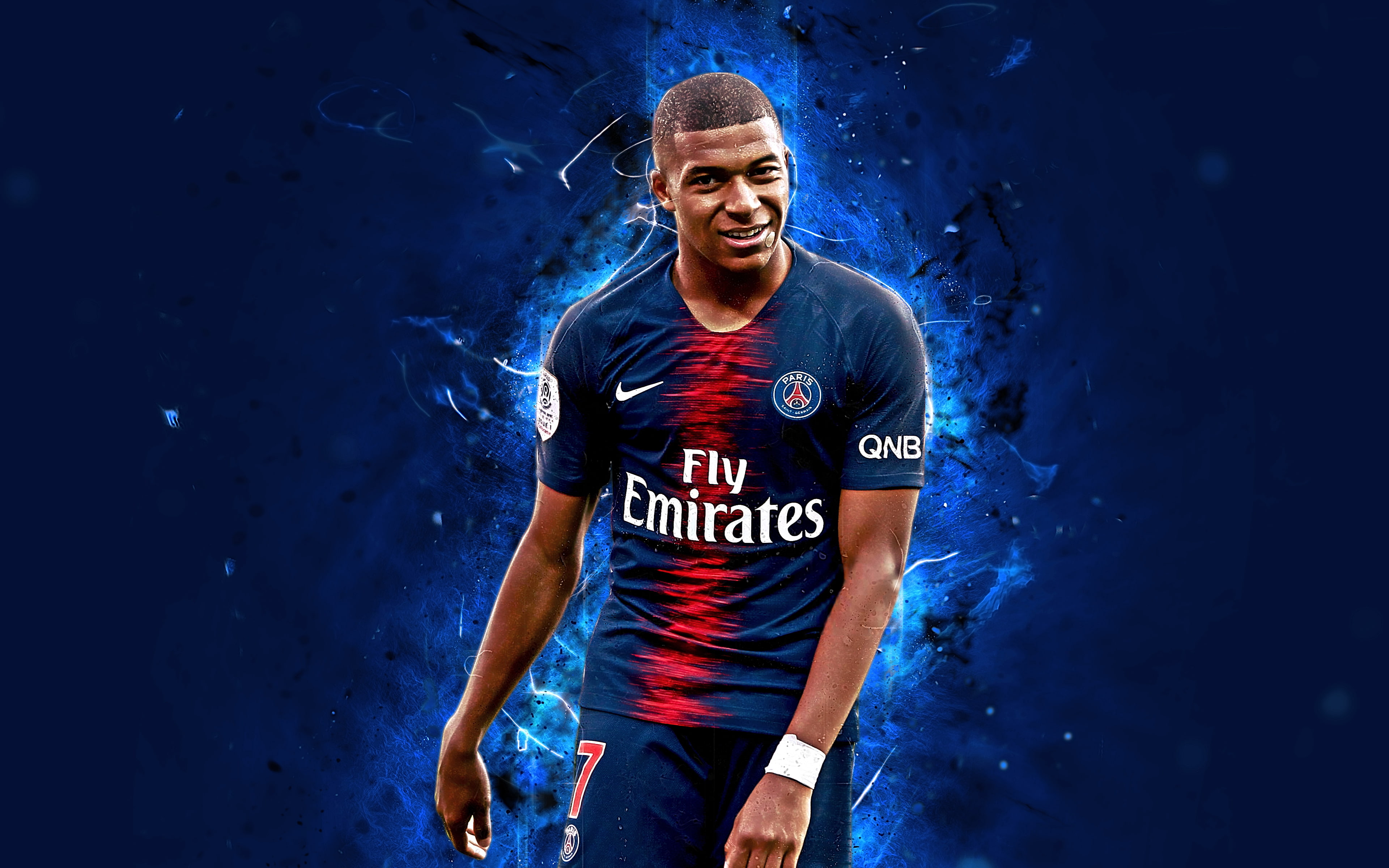 4K, Soccer, Paris Saint-Germain F.C., Kylian Mbappé, HD Wallpaper