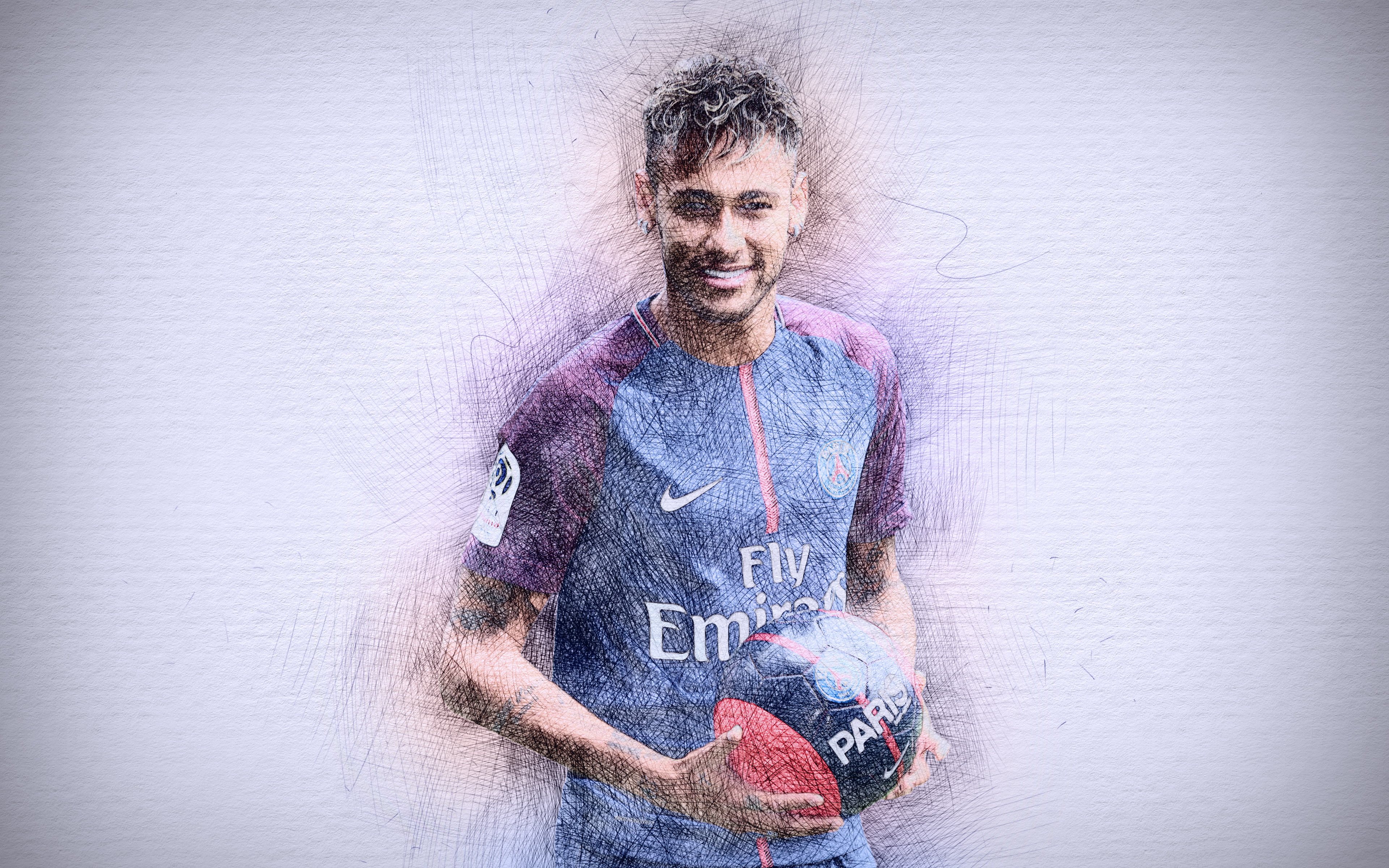 Soccer, 4K, Neymar, Paris Saint-Germain F.C., HD Wallpaper