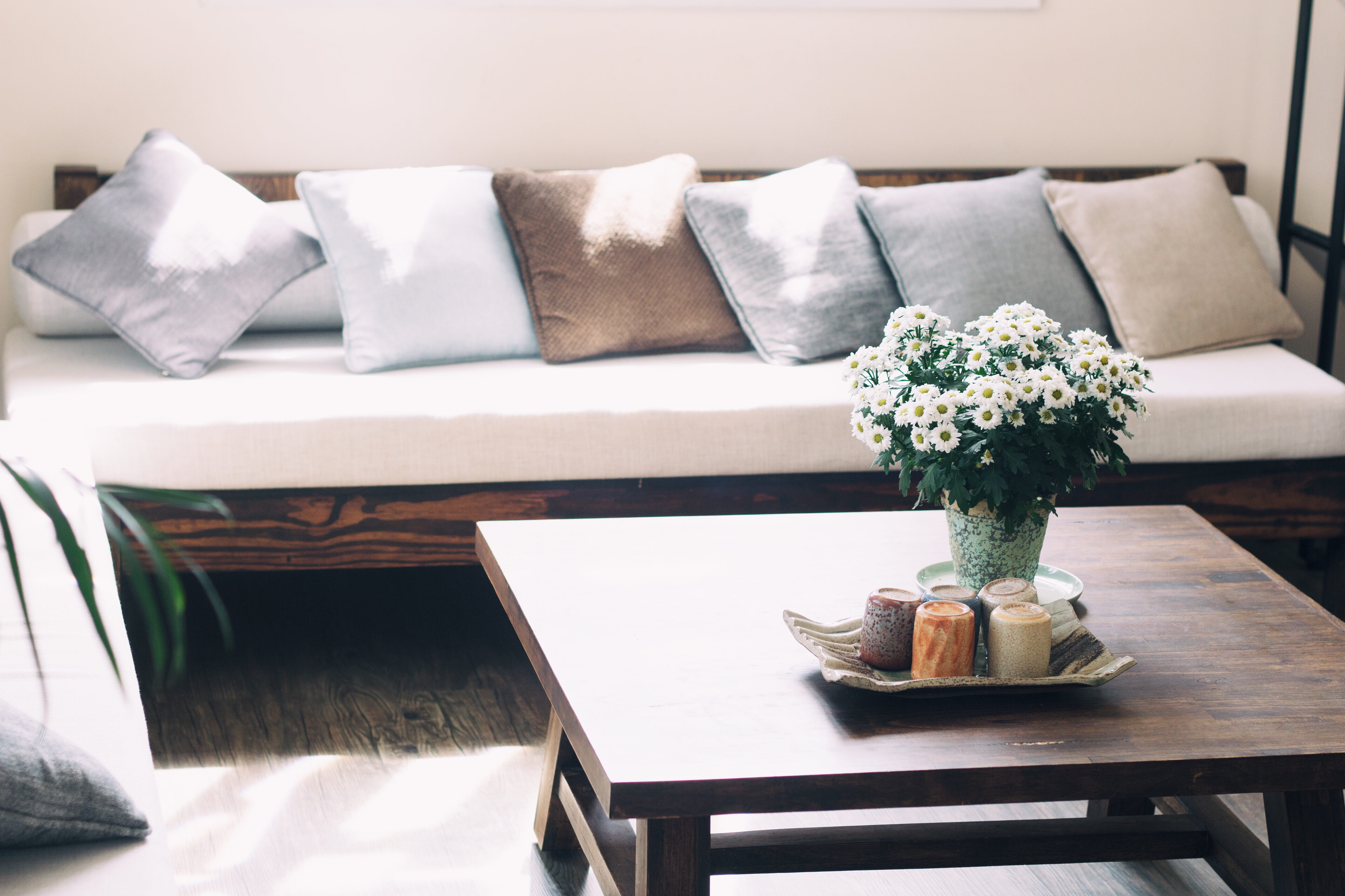 decor, house, cup, relaxation, travel, tray, electric Lamp, vietnam, white, flower, indoors, no People, cushion, apartment, style, 5K, dalat, domestic Life, HD Wallpaper