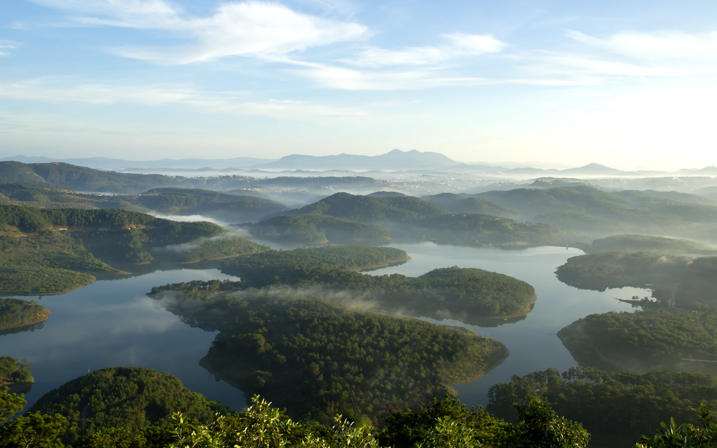 Dalat, beauty in nature, trees, view, plant, no people, day, landscape, green color, mountain, environment, cloud - sky, scenics - nature, body, aerial, HD Wallpaper