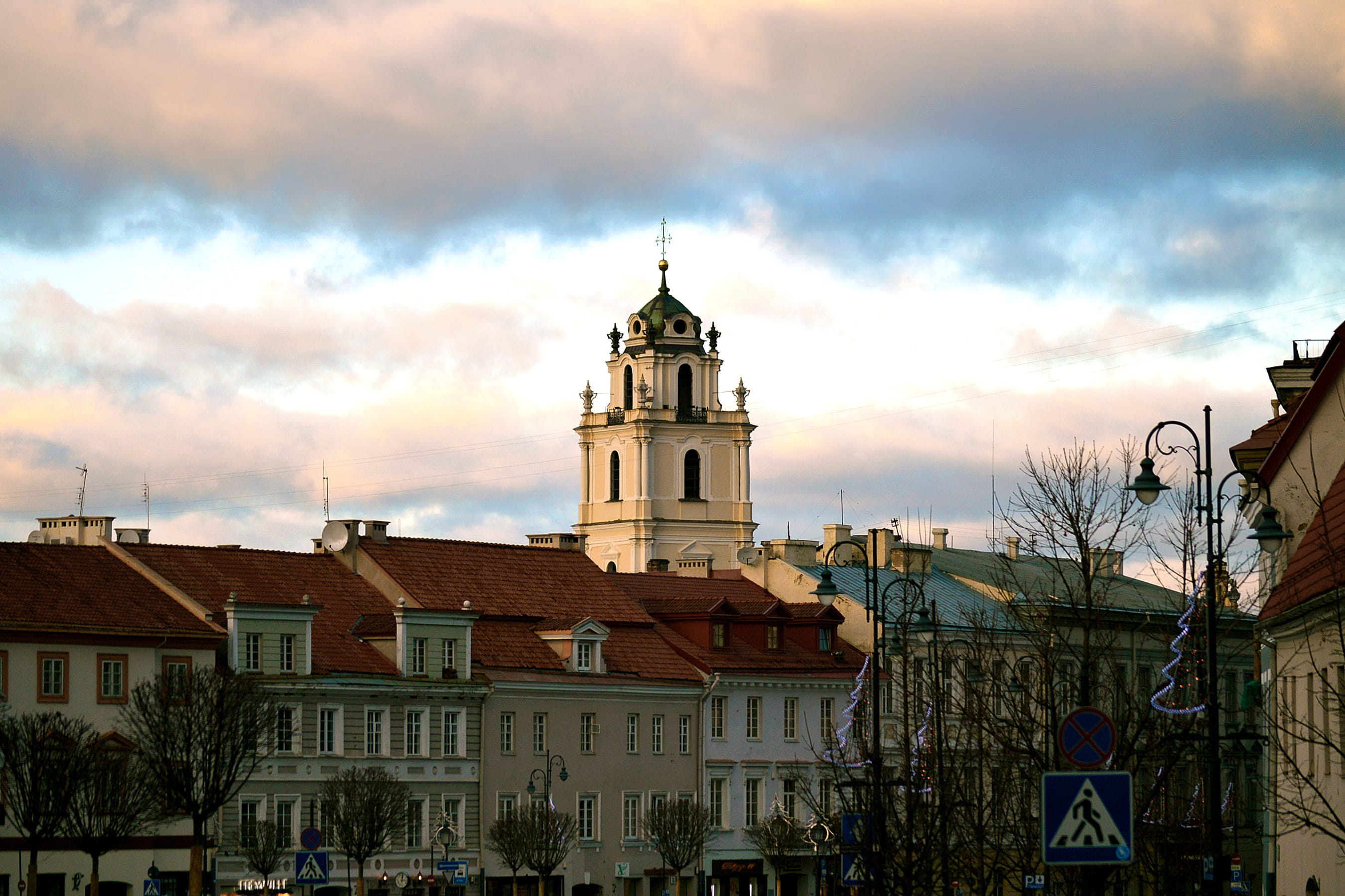 history, spirituality, Vilnius, old, place of worship, spire, december, european, nature, building Exterior, church, outdoors, built Structure, bell tower, HD Wallpaper
