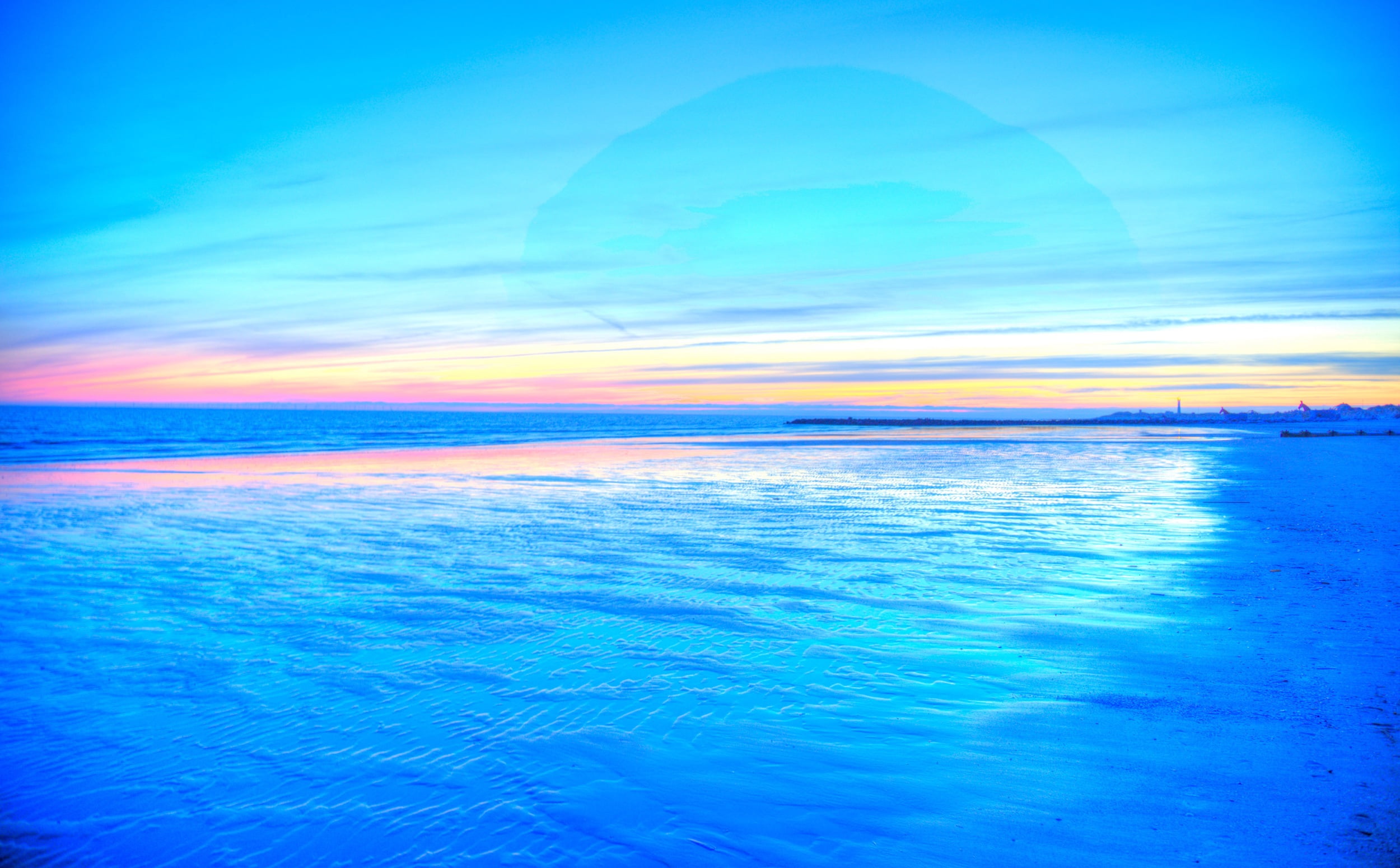 beautiful, summer, body, trees, water, Jylland, holidays, beach, near, colour, sunset, reflection, sonne, True Blue, Natur, shore, Soleil, Eau, Strand, HD Wallpaper